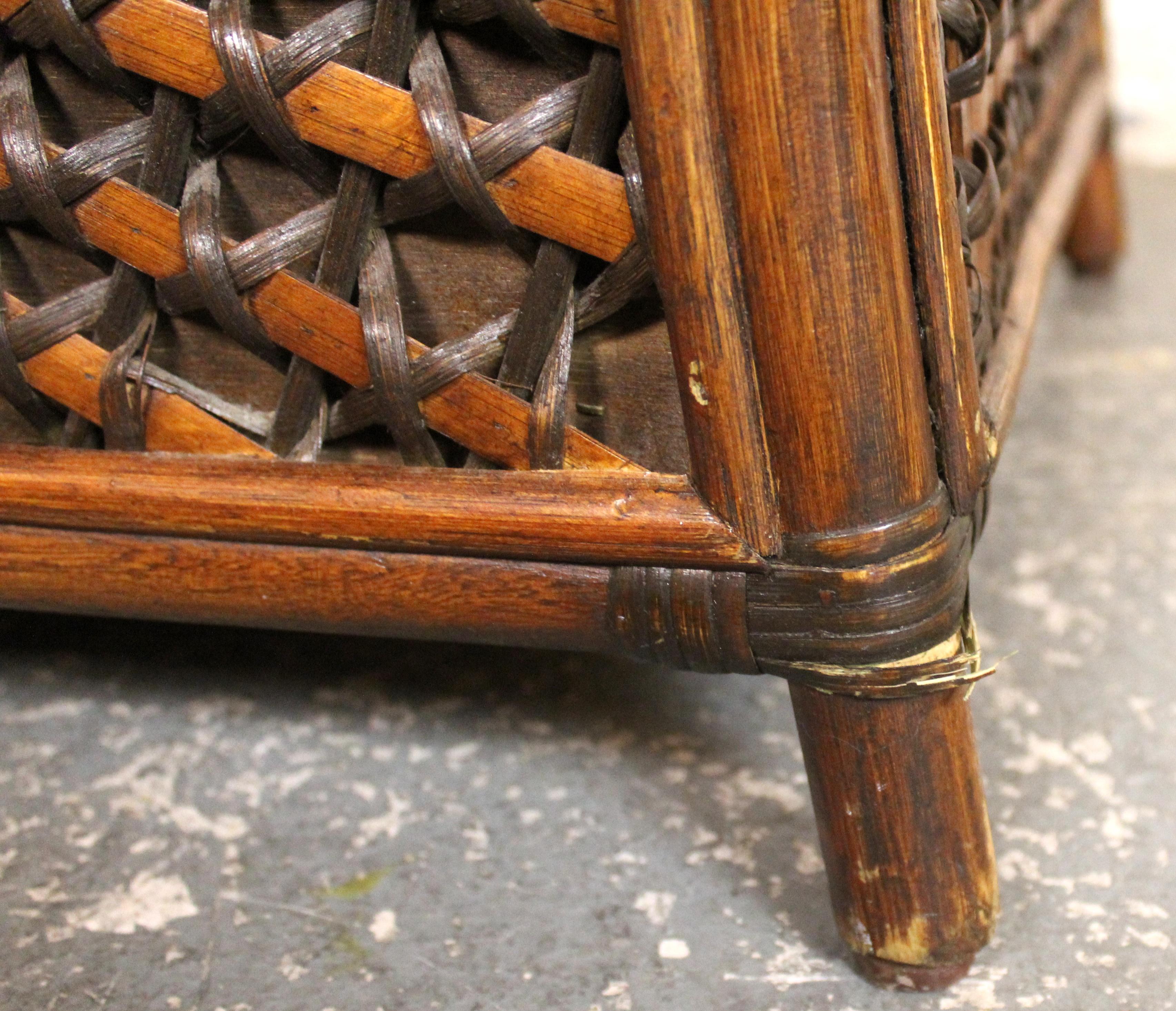 Baule in rattan di metà secolo in vendita 4