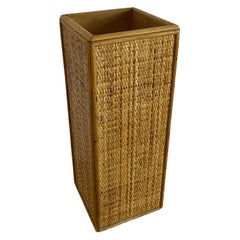 Mid-century Rattan Umbrella Stand Made In Italy 1960s