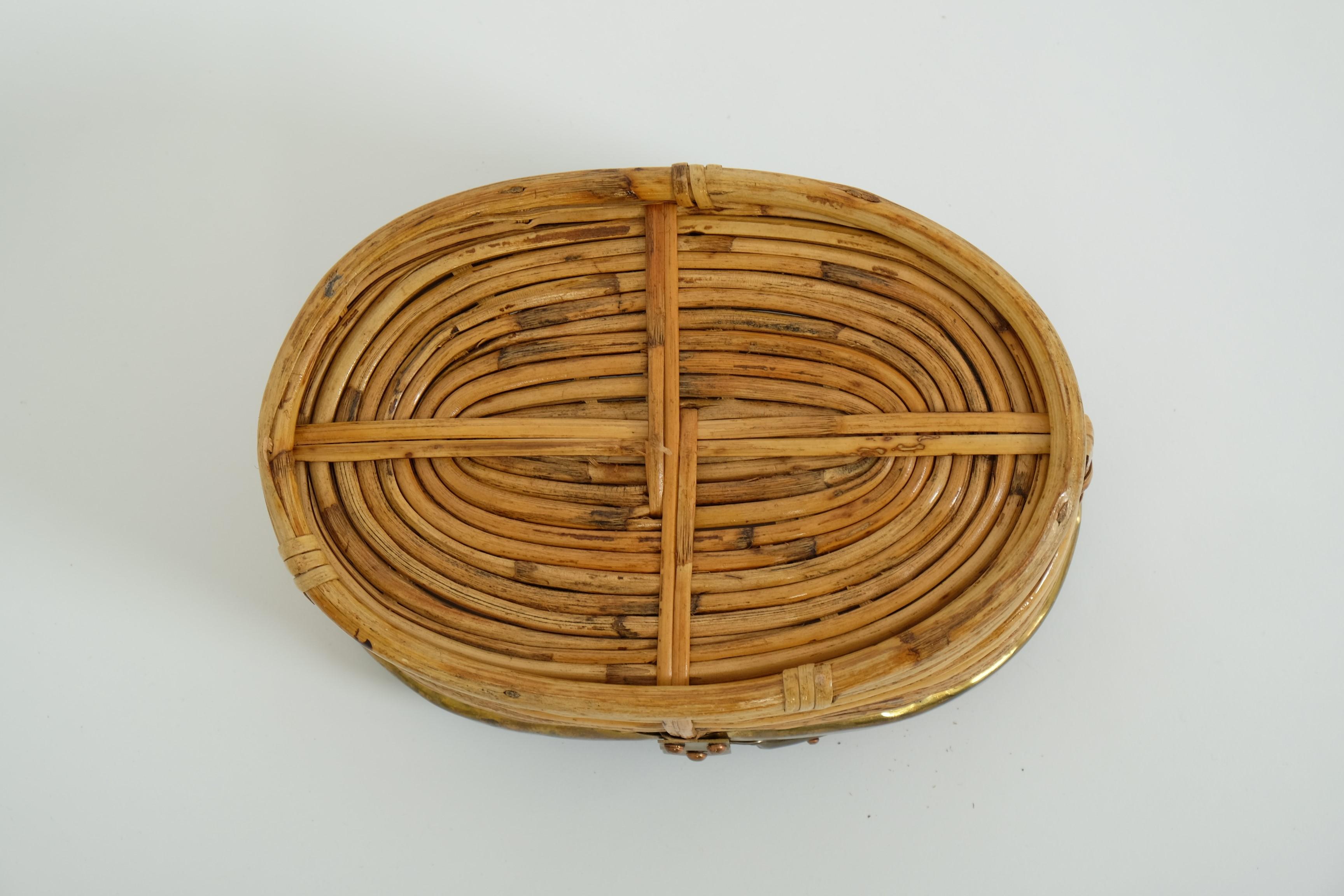 Panier en osier de rotin avec anse, The Modernity, Italie, années 1970 en vente 11