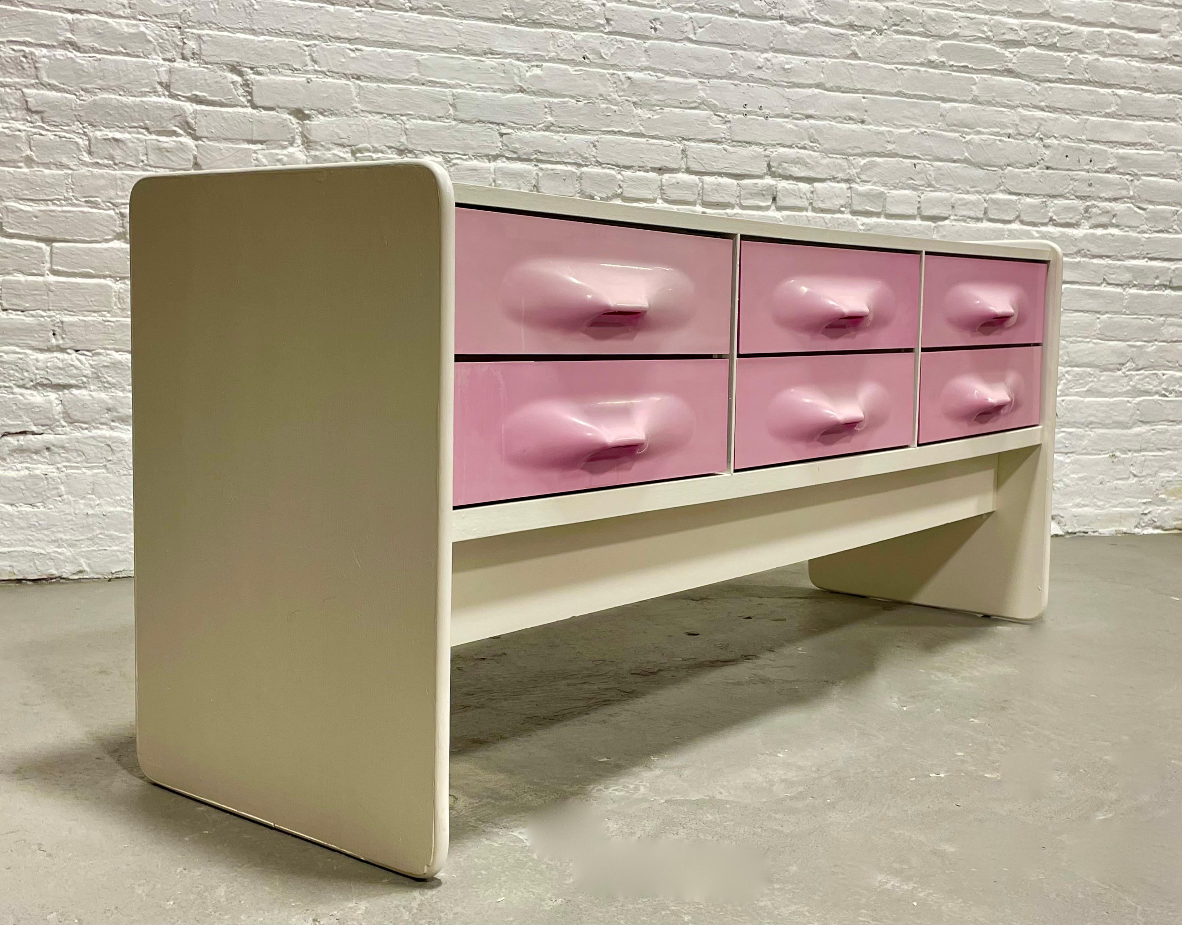 Plastic Midcentury Raymond Loewy Styled Molded Long Dresser by Giovanni Maur for Trecor