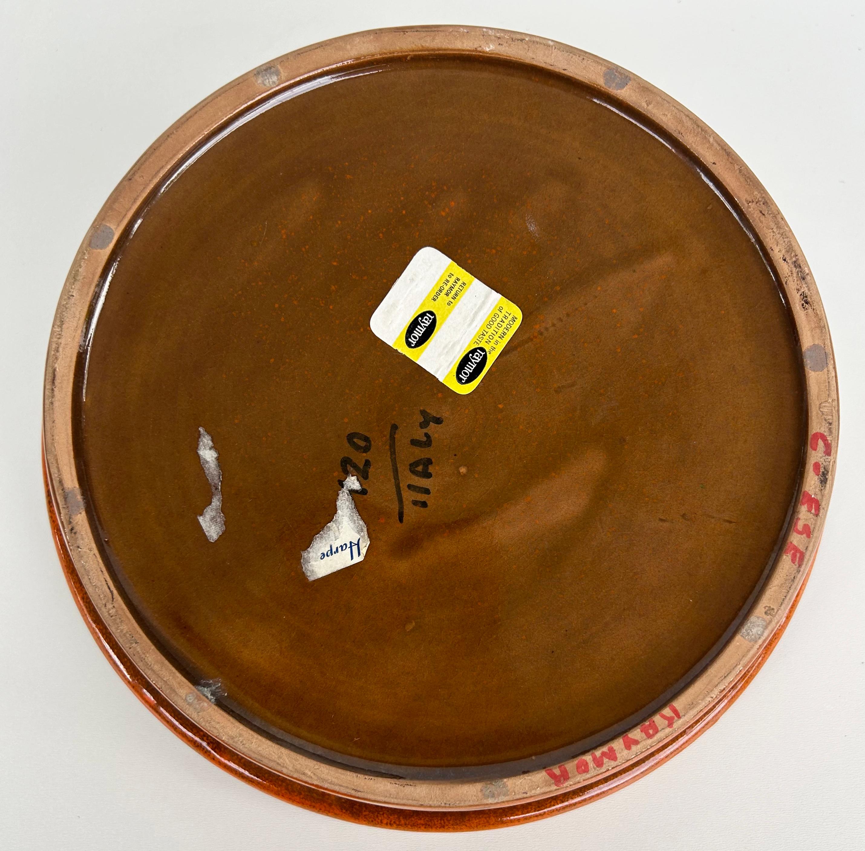 Mid-century Raymor Glazed Ceramic Smoking Set Italy, Box, Lighter and Ashtray For Sale 3