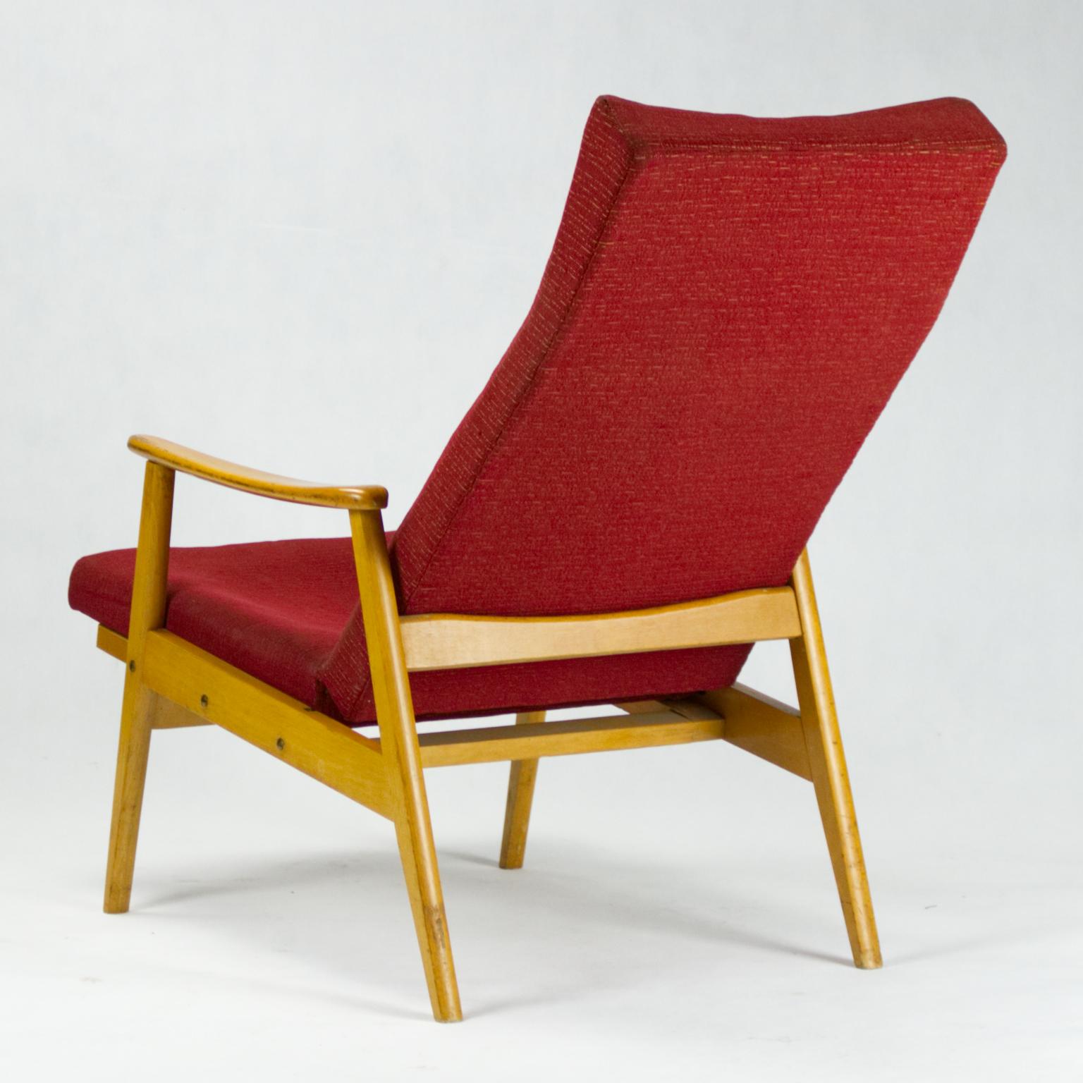 Mid-Century Modern Mid Century Reclining High Back Armchair by TON, 1960s