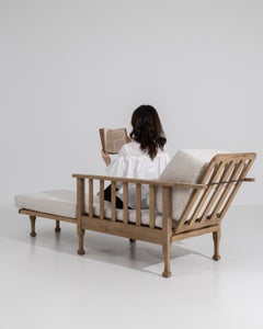 Mid-Century Reclining Lounge Armchair with Pull-Out Footrest in Bouclé Upholste