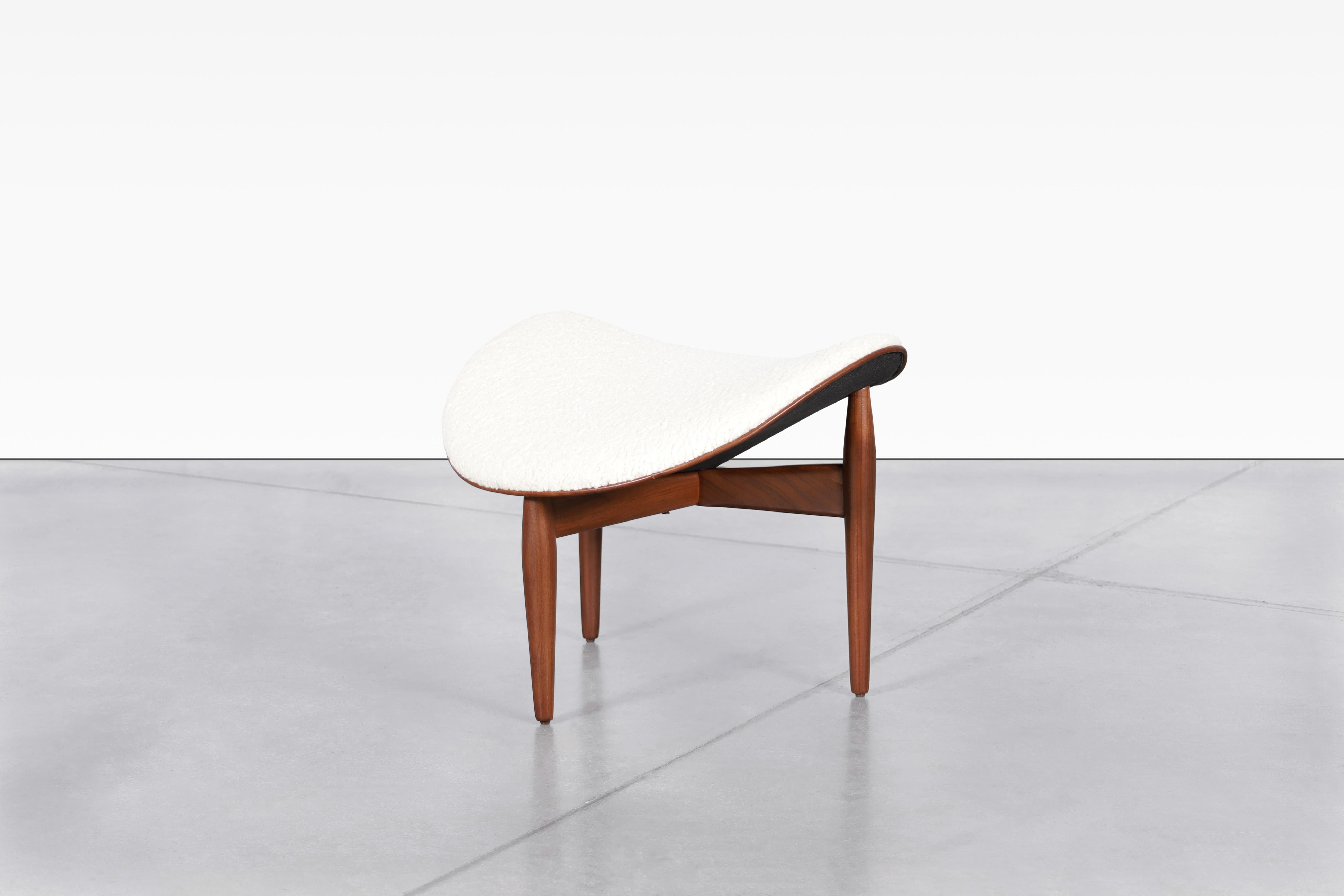 Silla reclinable y otomana de mediados de siglo de H.W. Klein para Bramin en venta 5