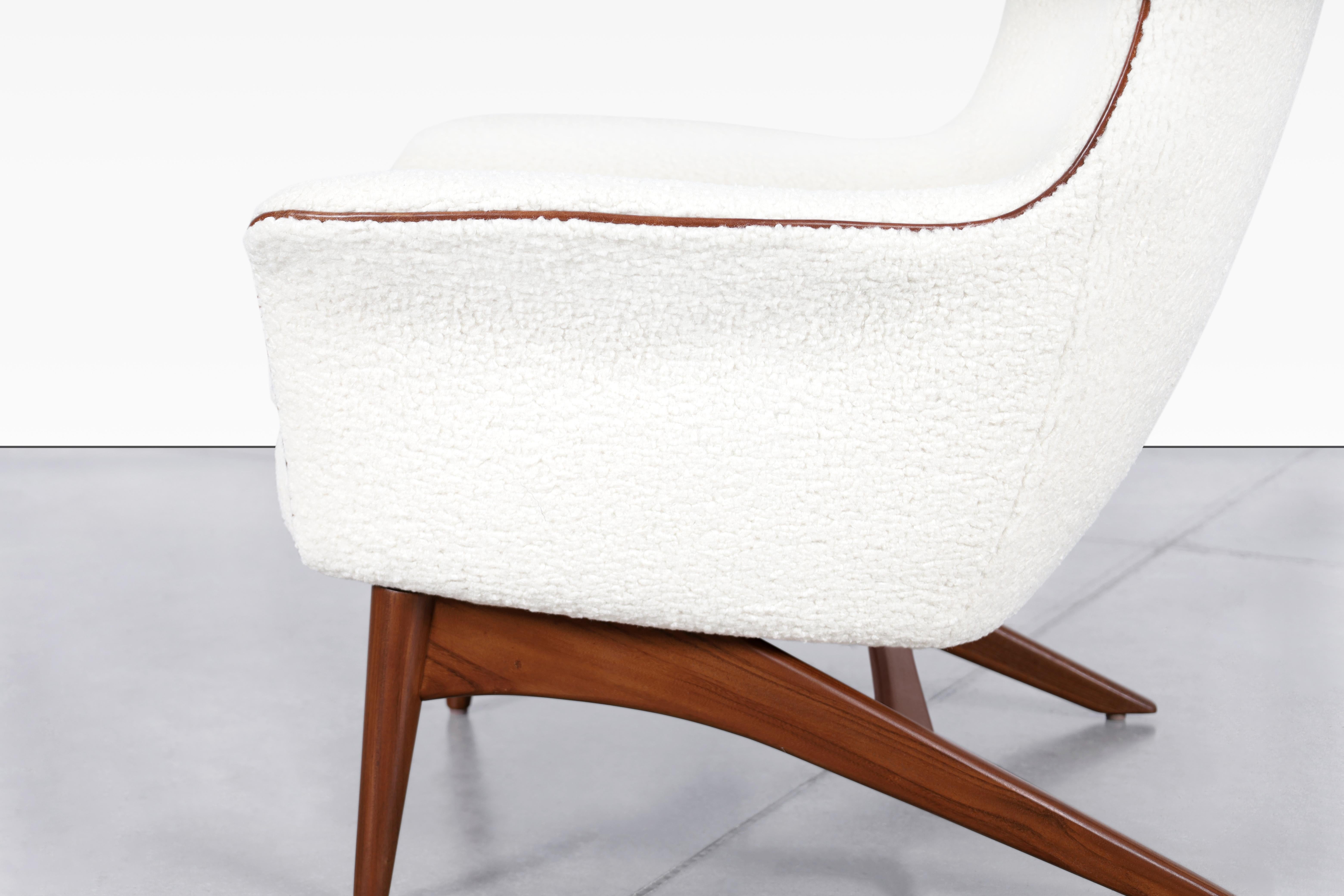 Silla reclinable y otomana de mediados de siglo de H.W. Klein para Bramin en venta 2