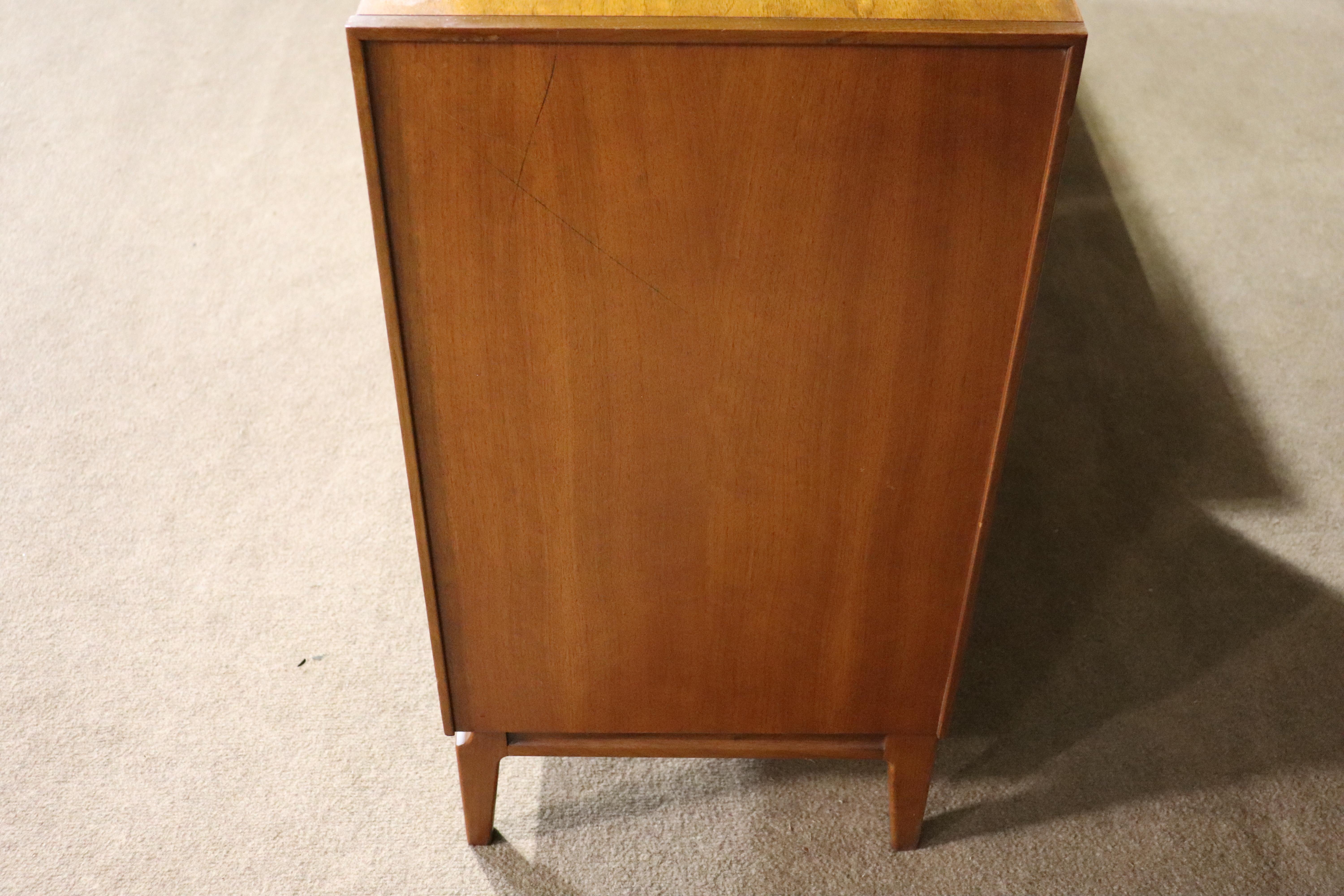 Walnut Mid-Century Record Cabinet For Sale