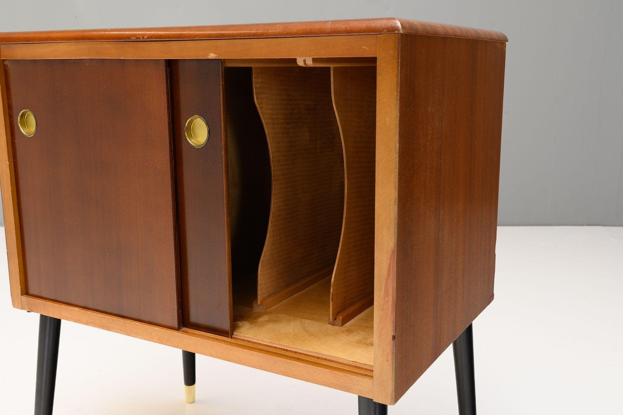 Mid-Century Record Cabinet For Sale 1