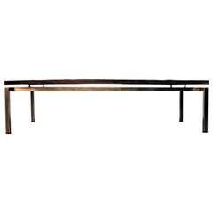 Midcentury Rectangle Coffee Table with Heavy Slate Top, 1960s