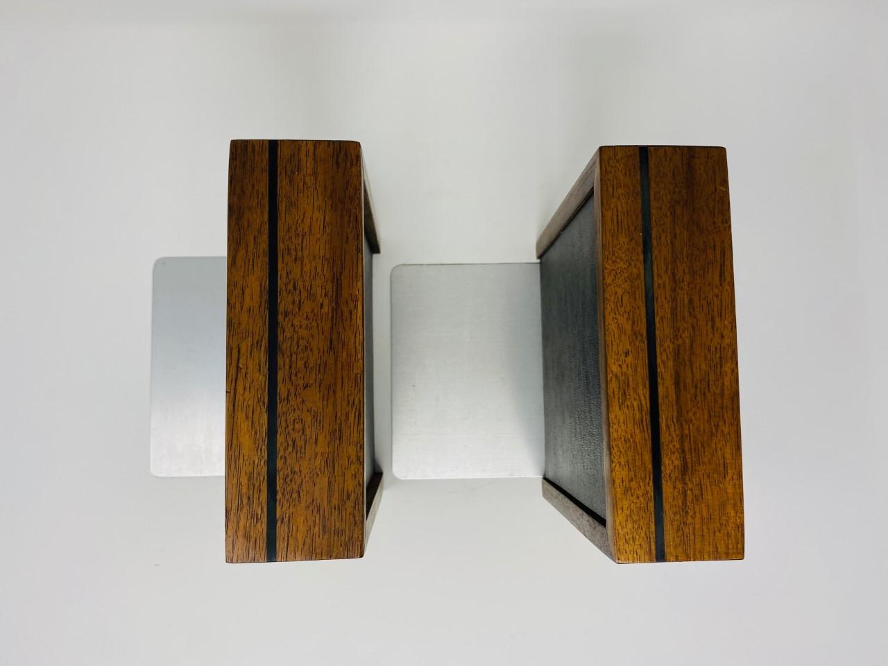 Mid Century Rectangular Bookends by DAPCO For Sale 3