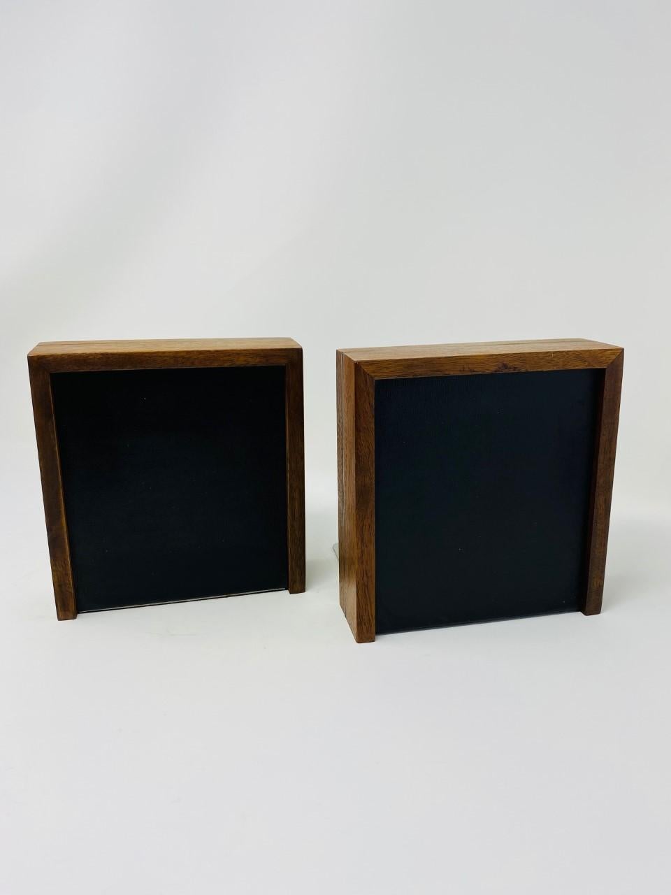 Mid-20th Century Mid Century Rectangular Bookends by DAPCO For Sale