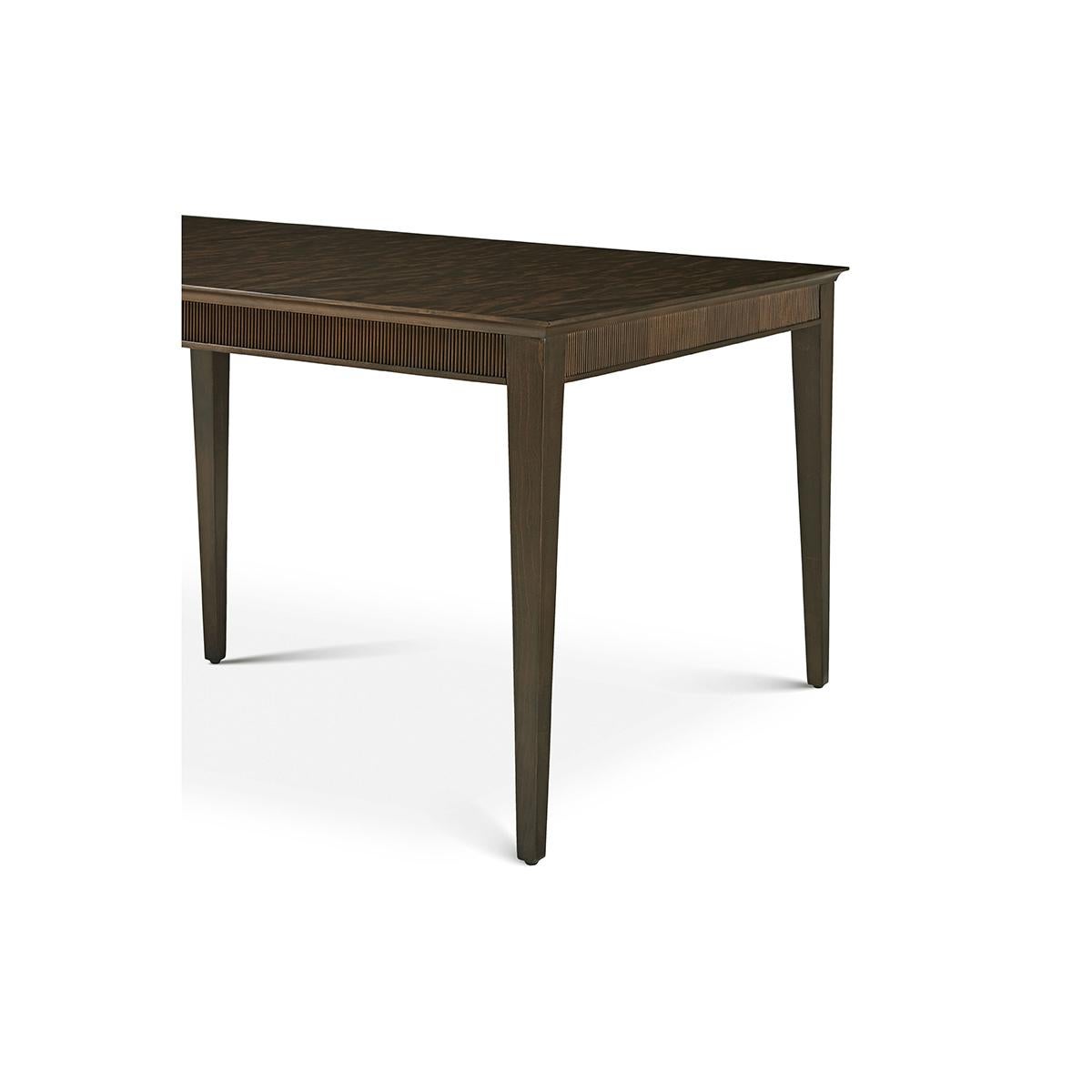 Contemporary Mid Century Rectangular Dining Table For Sale
