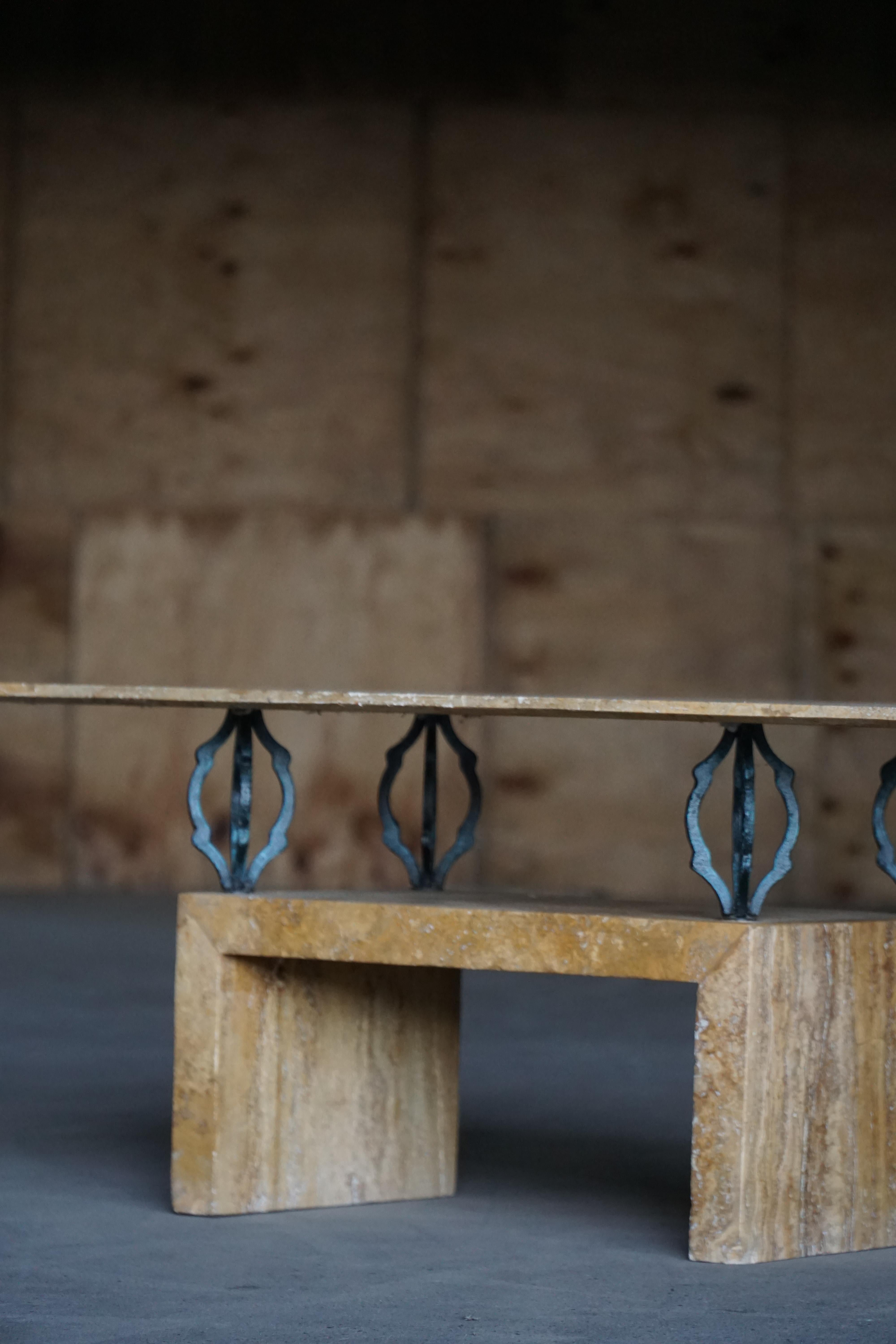 Mesa de centro rectangular de mármol de mediados de siglo, Made in Italy, años 70 en venta 3