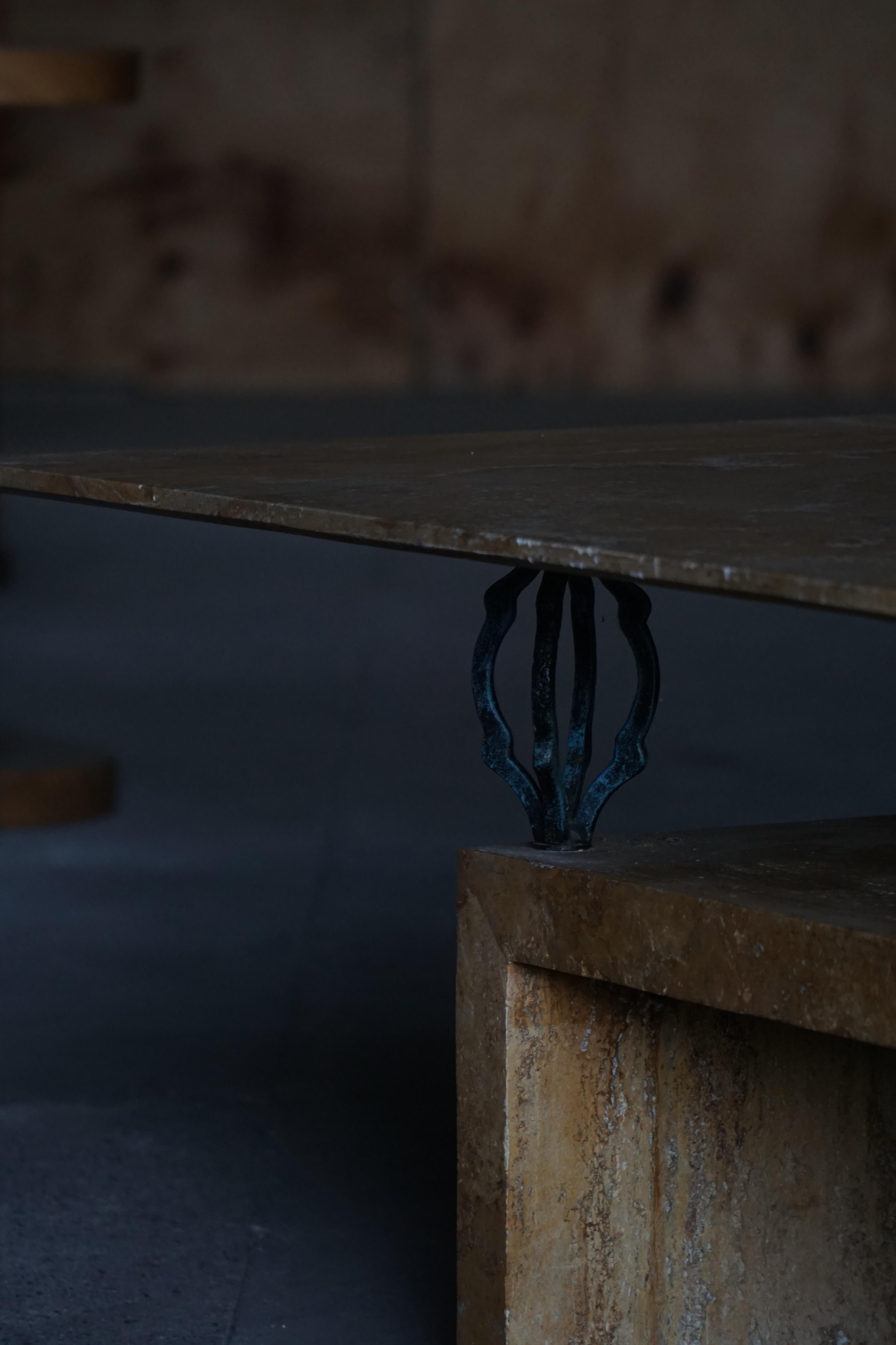 Mesa de centro rectangular de mármol de mediados de siglo, Made in Italy, años 70 en Bueno estado para la venta en Odense, DK