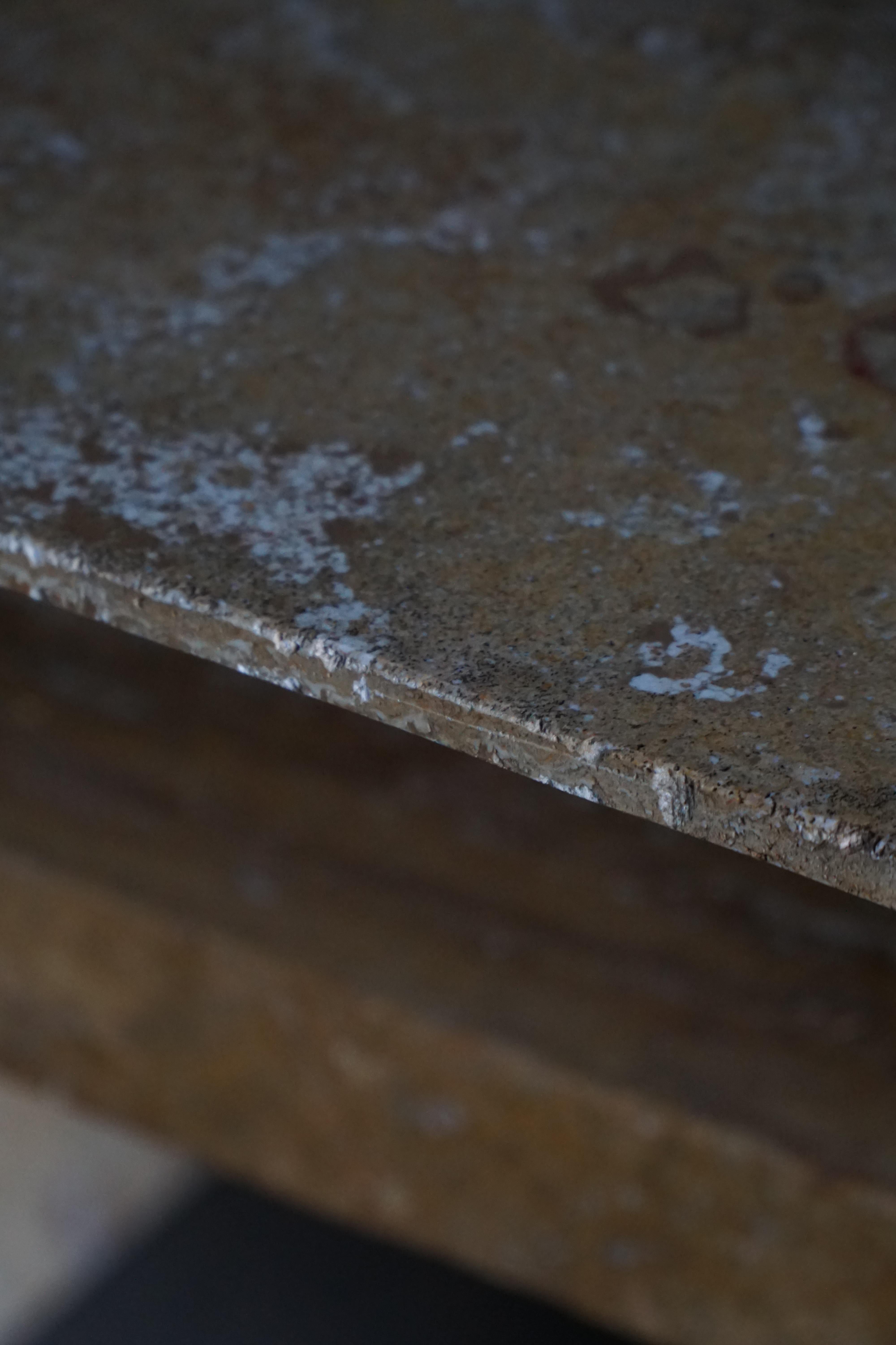 Mesa de centro rectangular de mármol de mediados de siglo, Made in Italy, años 70 en venta 1