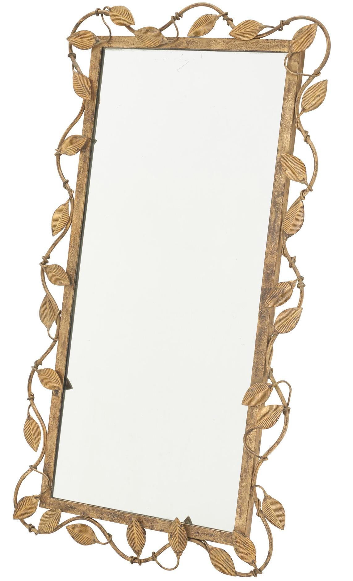 This mid-20th century rectangular brass mirror features beautiful leaf detailing around its edges.

Since Schumacher was founded in 1889, our family-owned company has been synonymous with style, taste, and innovation. A passion for luxury and an