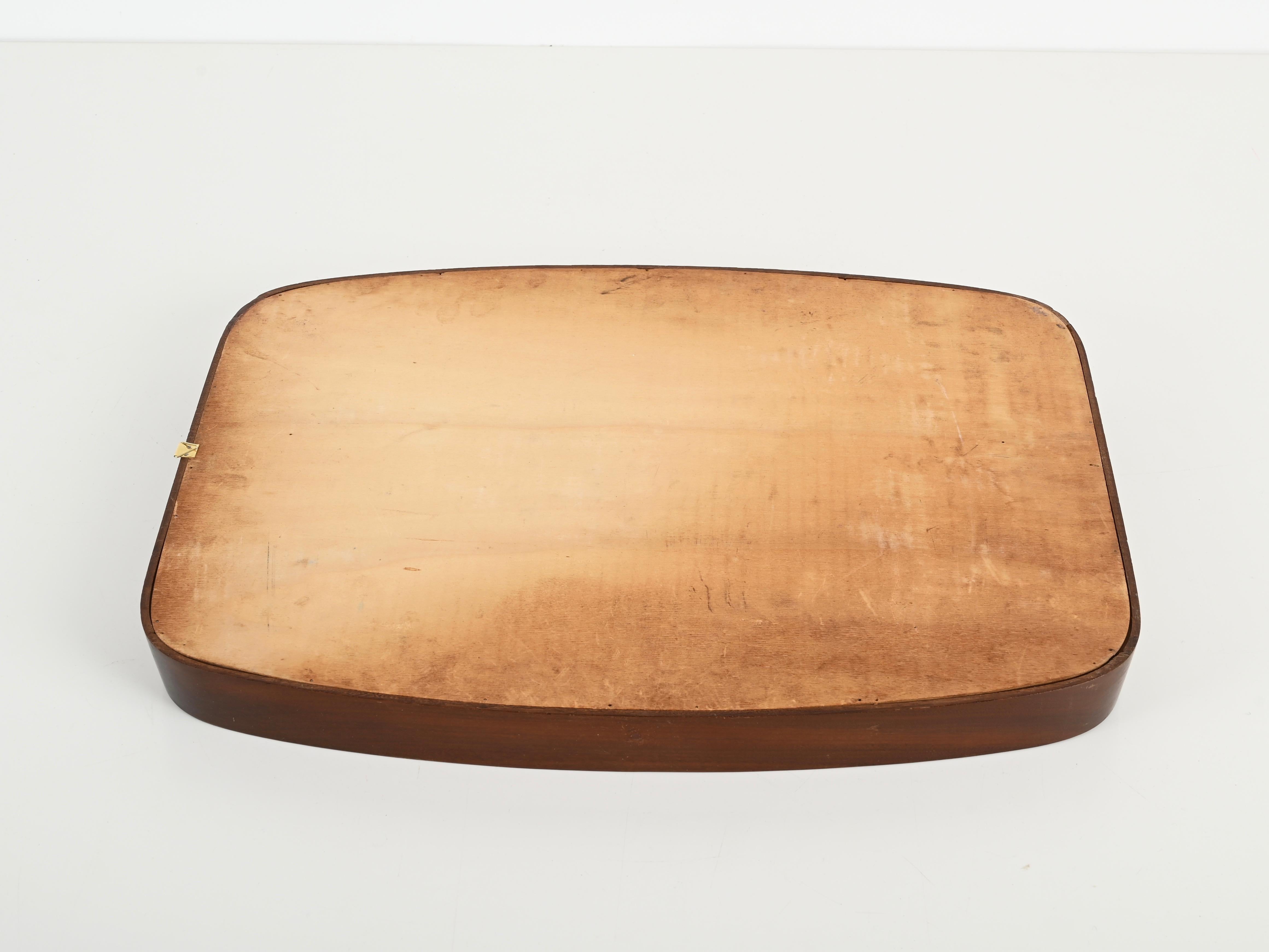 Mid-Century Rectangular Mirror in Teak by Campo & Graffi, Italy 1960s For Sale 2