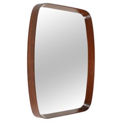 Miroir rectangulaire du milieu du siècle dernier en teck par Campo & Graffi, Italie, années 1960