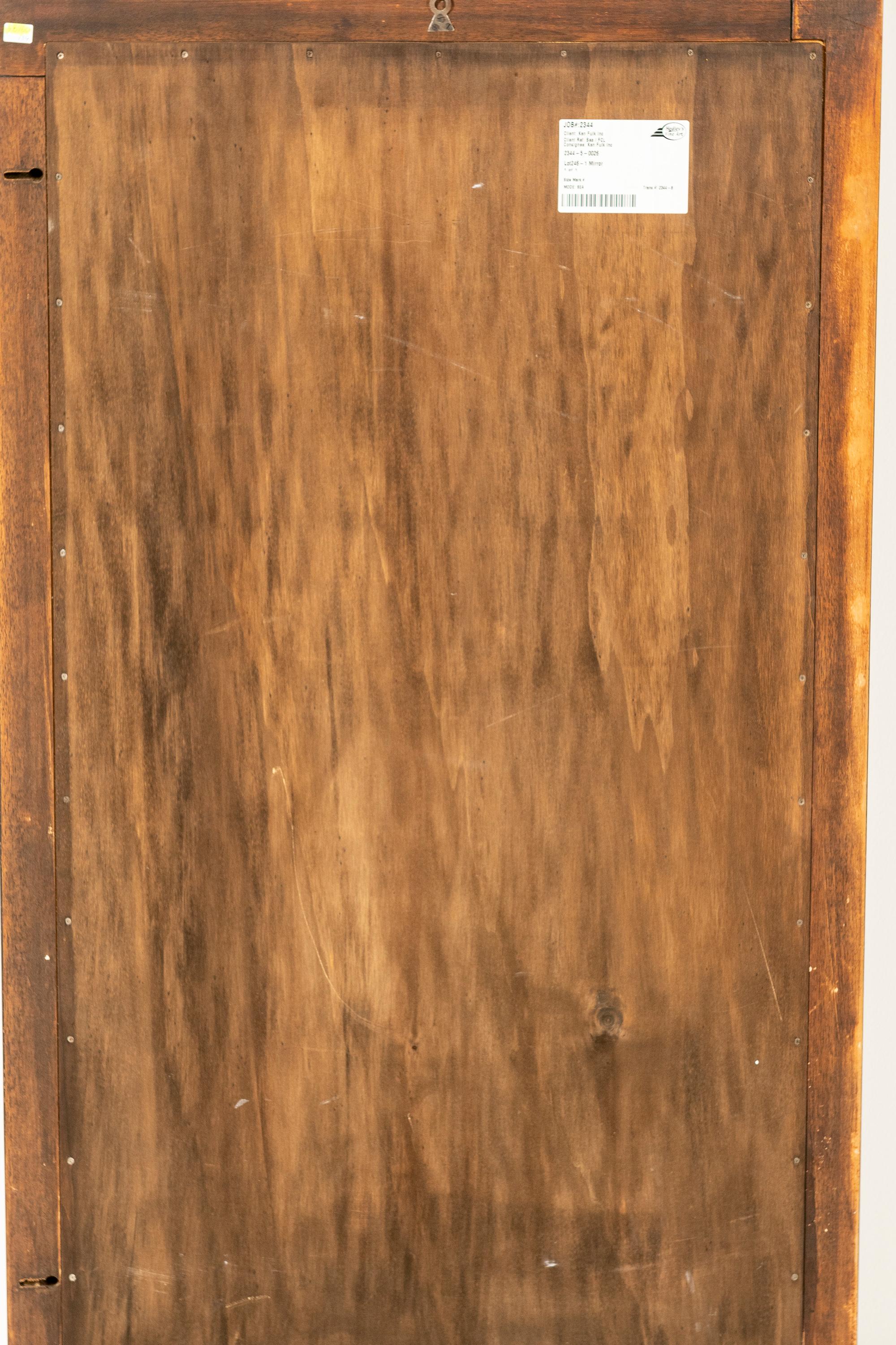 Miroir rectangulaire du milieu du siècle avec cadre en parchemin émaillé, Italie, 1960 en vente 2