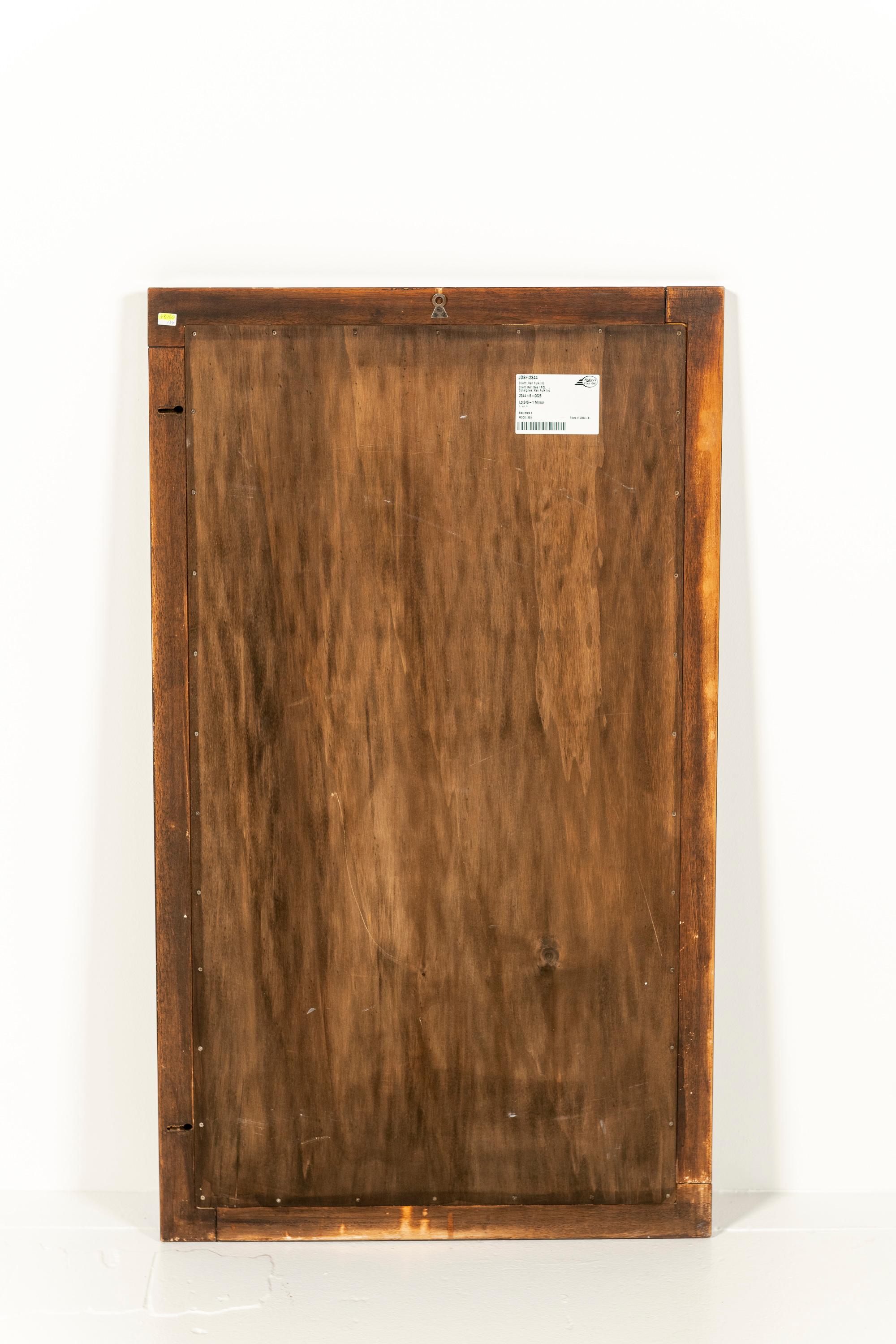 Miroir rectangulaire du milieu du siècle avec cadre en parchemin émaillé, Italie, 1960 en vente 3