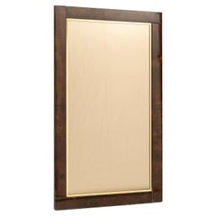 Mid-Century Rectangular Mirror with Glazed Parchment Frame, Italy, 1960