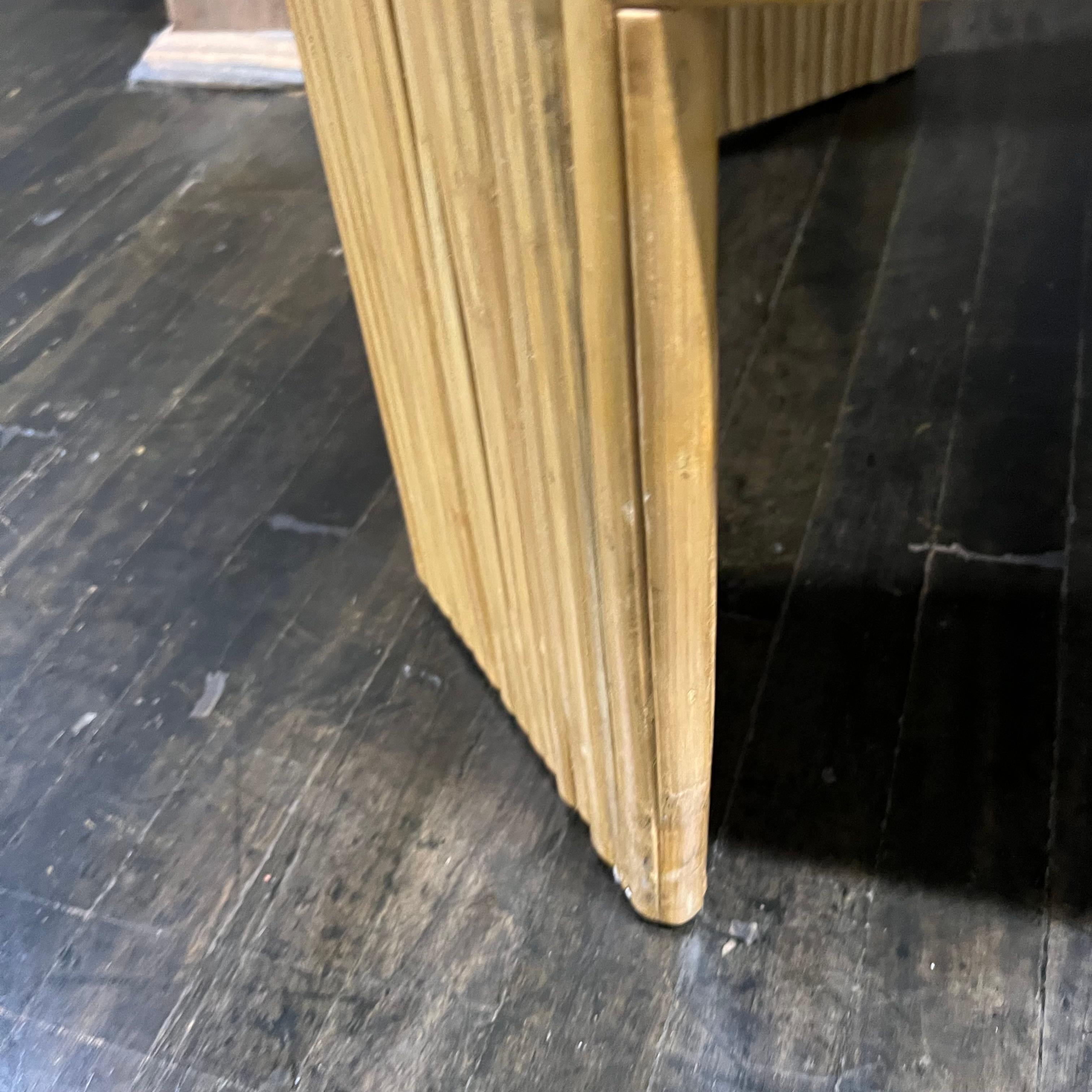 Late 20th Century Mid-Century Rectangular Spilt Reed Coffee Table