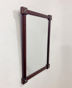 Mid-Century Rectangular Wooden Mirror