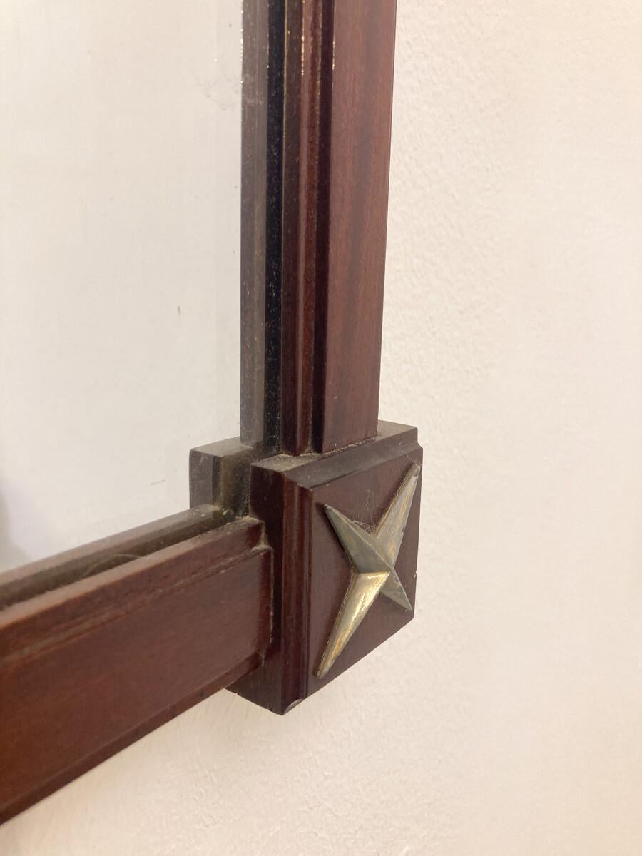 Miroir rectangulaire en bois du milieu du siècle en vente 2