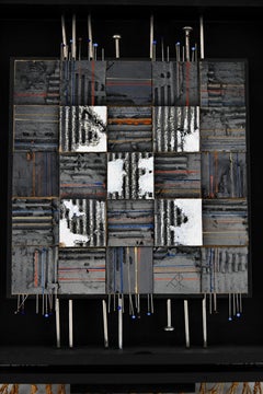 Mid Century Recycled Artwork by André Pailler Title First Snow, 1970, France