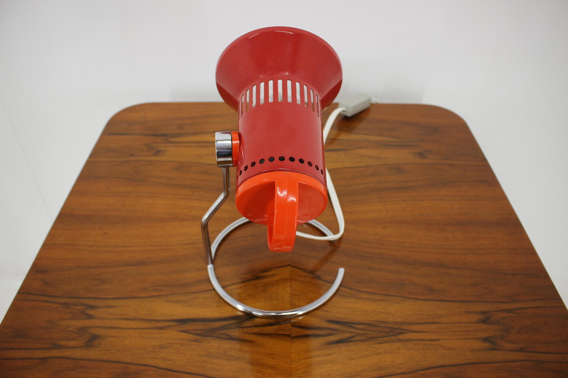 Midcentury Red Adjustable Table Lamp, 1980s 3