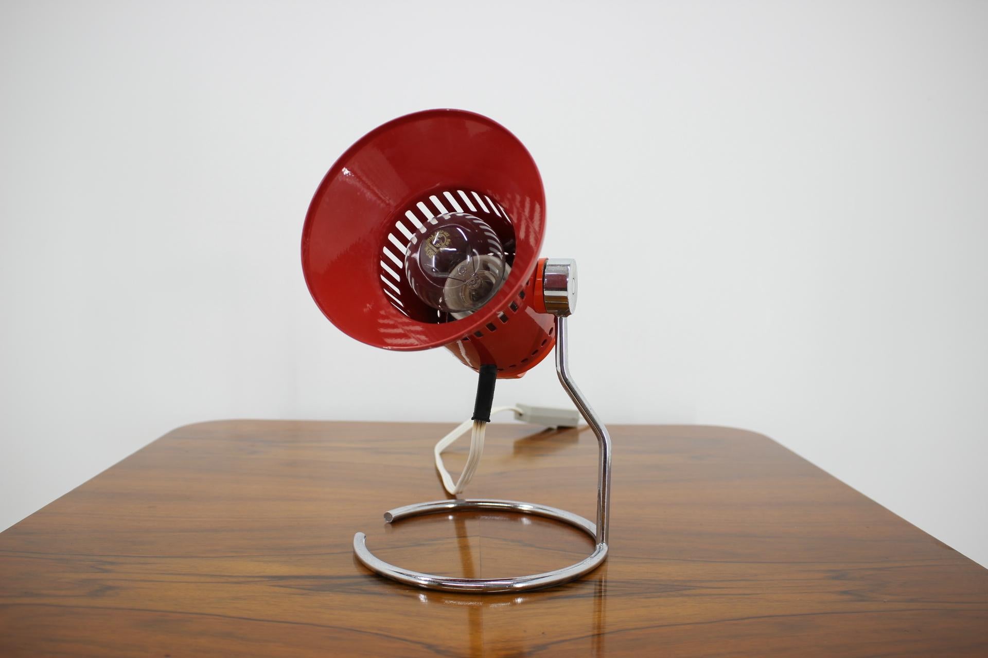 Mid-Century Modern Midcentury Red Adjustable Table Lamp, 1980s
