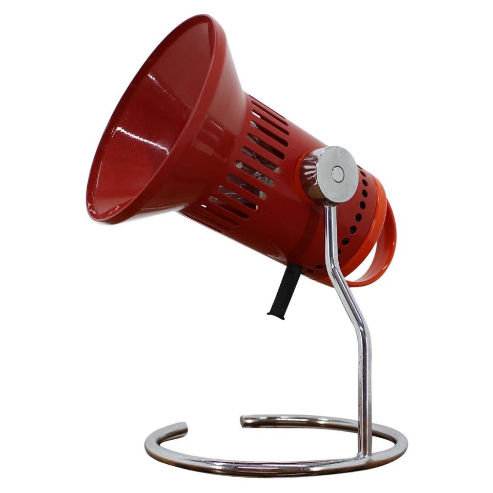 Midcentury Red Adjustable Table Lamp, 1980s