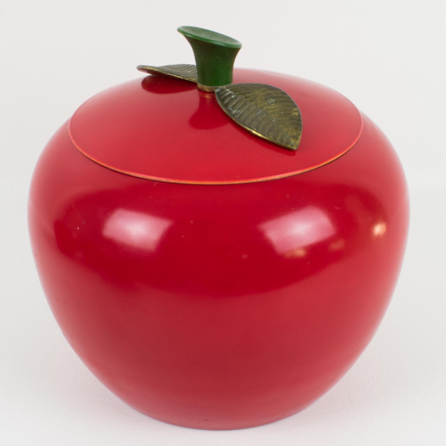 Barattoli da cucina in alluminio rosso di metà secolo, 4 pezzi, circa 1960 in vendita 2