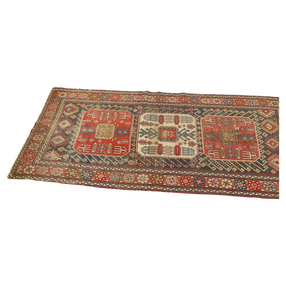 Handwoven Wool Flat-Weave Rug in Black and White Pattern For Sale at ...