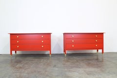 Cassettiera rossa di metà secolo D154, Carlo De Carli per Sormani, 1963