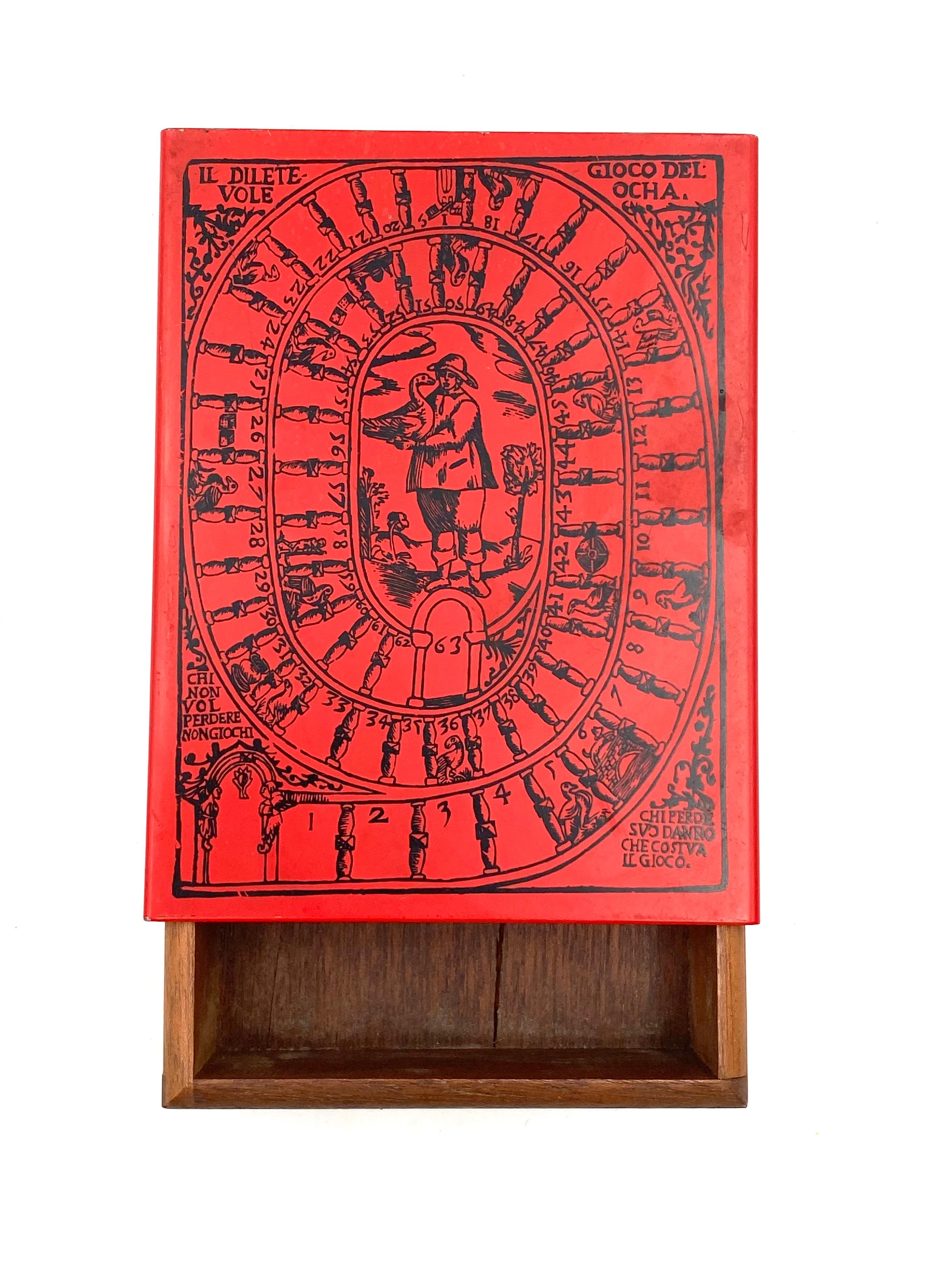 Mid-Century Modern Midcentury Red Cigars Box 