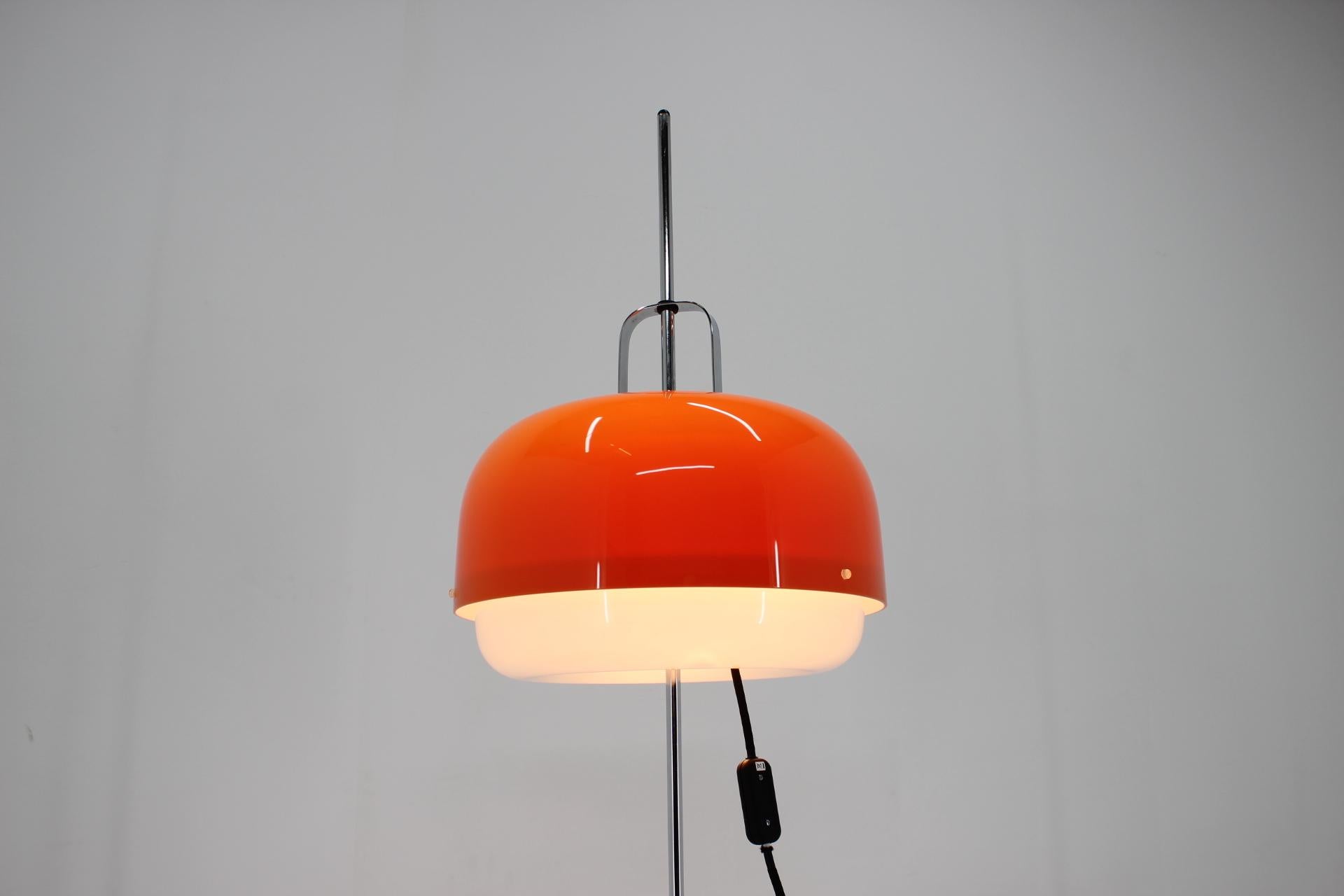 Mid-Century Modern Midcentury Red Floor Lamp by Meblo Designed by Harvey Guzzini, Italy, 1970s