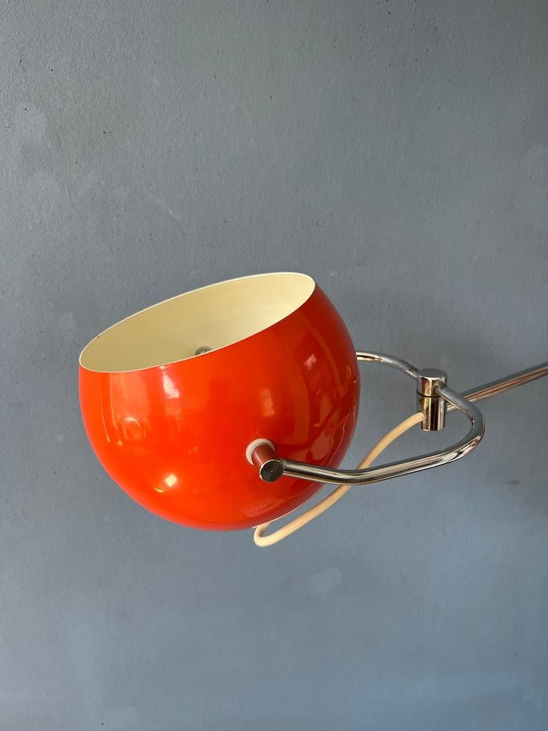 Metal Mid Century Red GEPO Wall Lamp / Eyeball Wall Light, 1970s For Sale