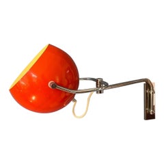 Mid Century Red GEPO Wall Lamp / Eyeball Wall Light, 1970s