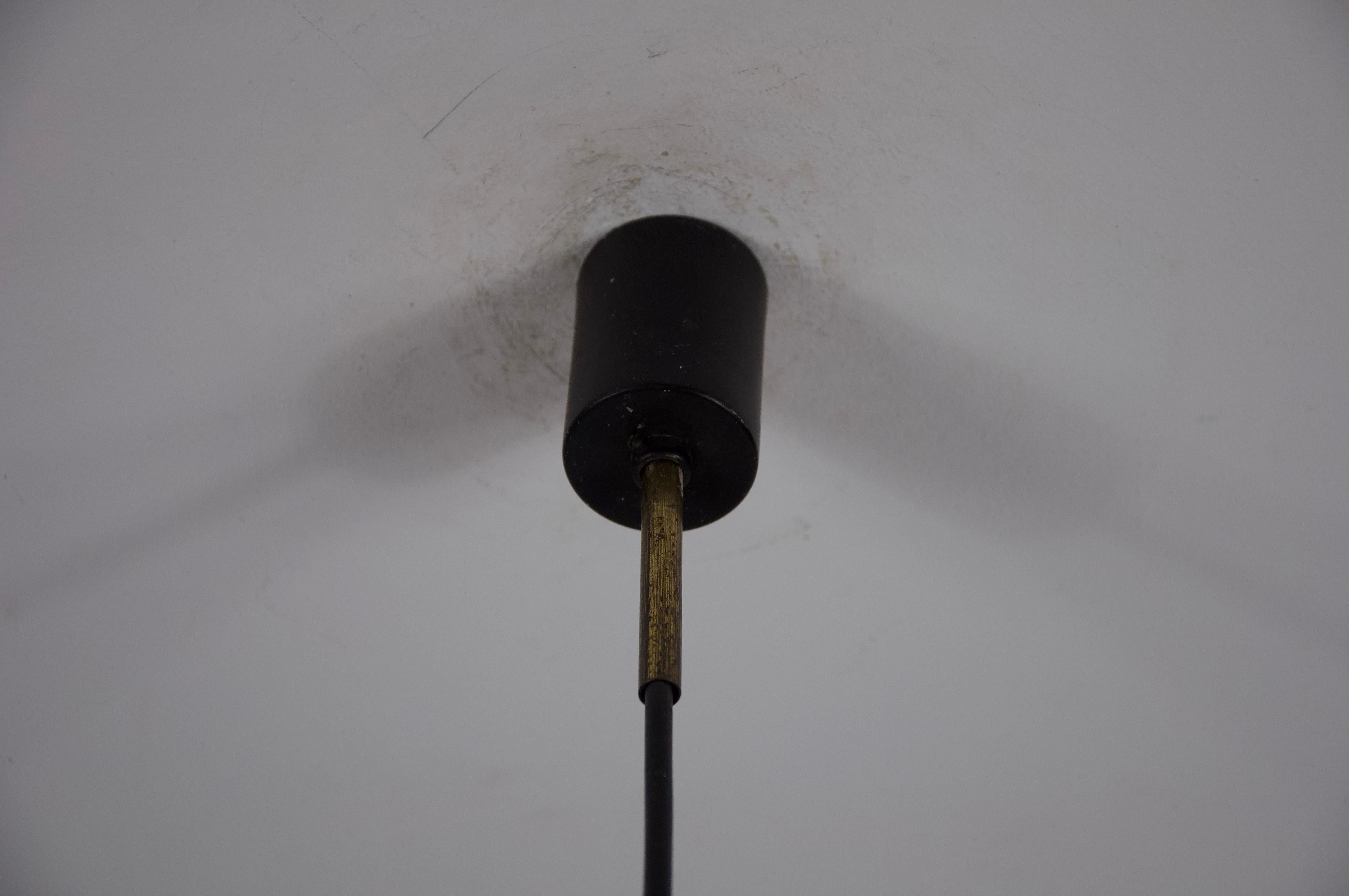 Lampada a sospensione in vetro rosso di metà secolo, Italia, anni '60 in vendita 7