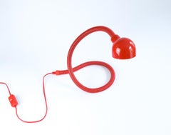 Lampe de bureau rouge réglableHebi du milieu du siècle dernier, Valenti 1970