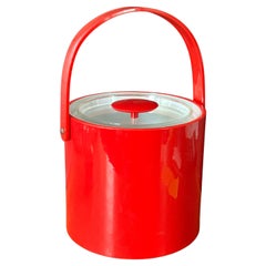 Mid-Century Red Ice Bucket by Georges Briard