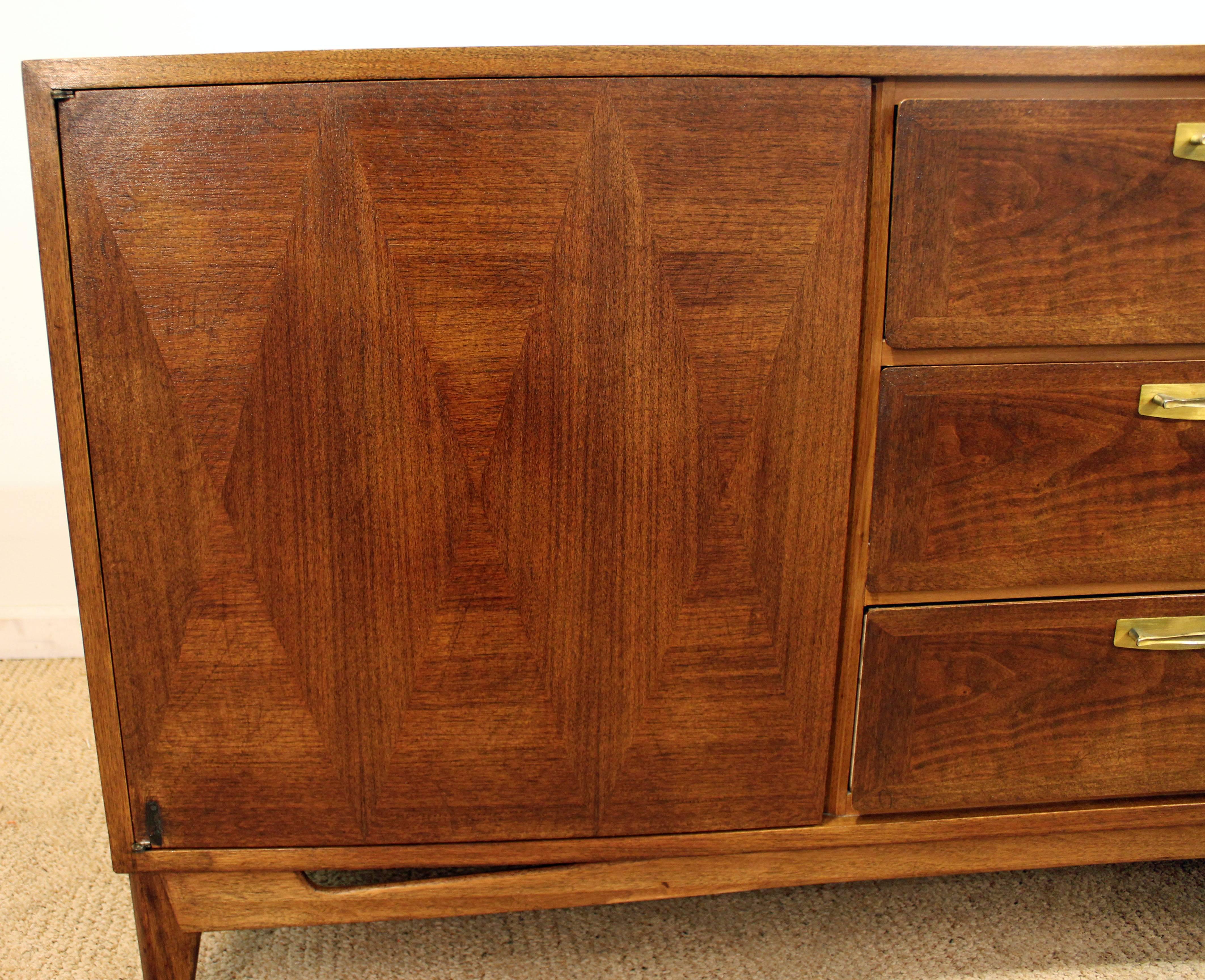 Midcentury Red Lion Furniture Parquet Front Credenza 1