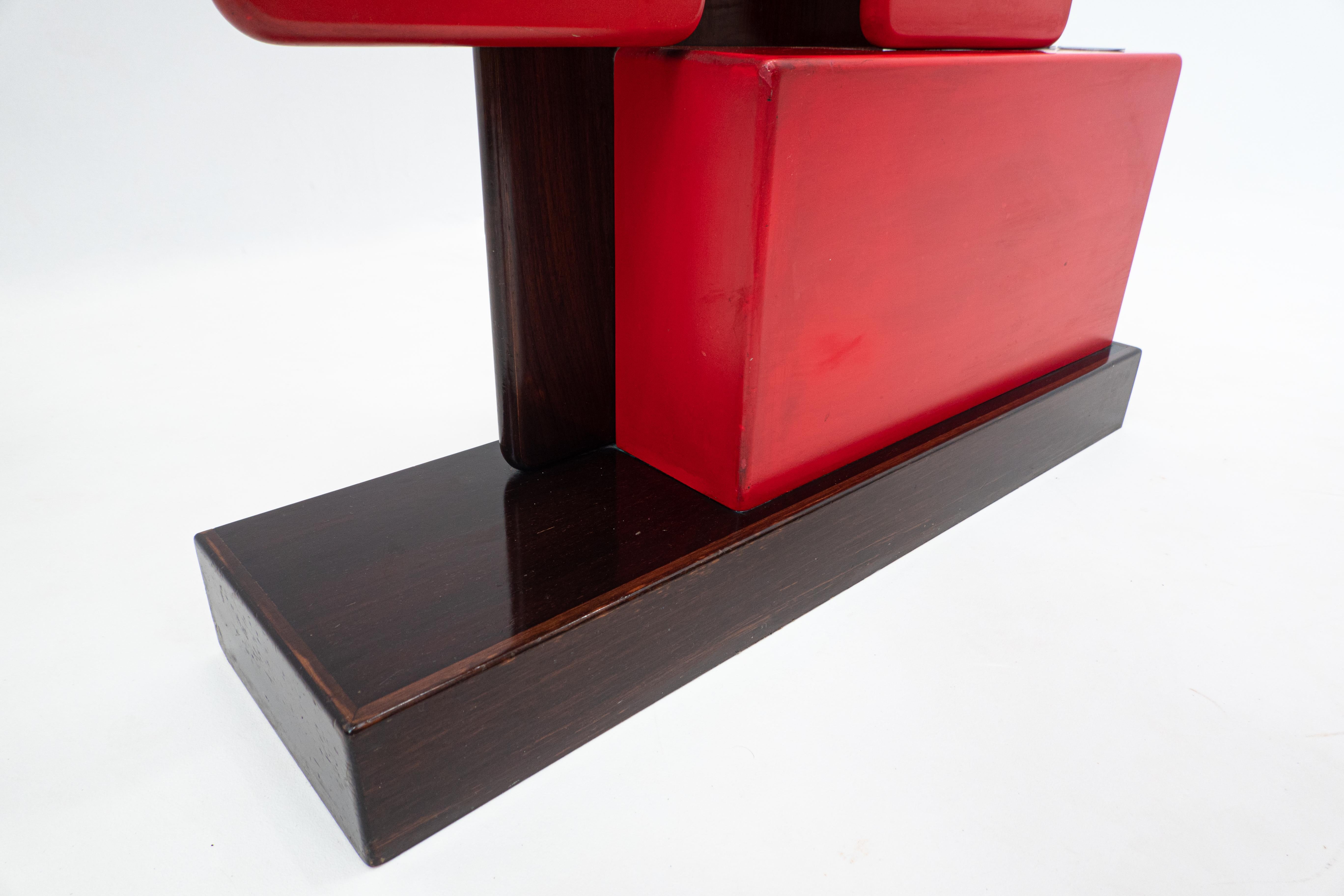 Mid-Century Red Modulable Coat Rack by Carlo di Carli for Fiarm, Italy 1960s For Sale 2