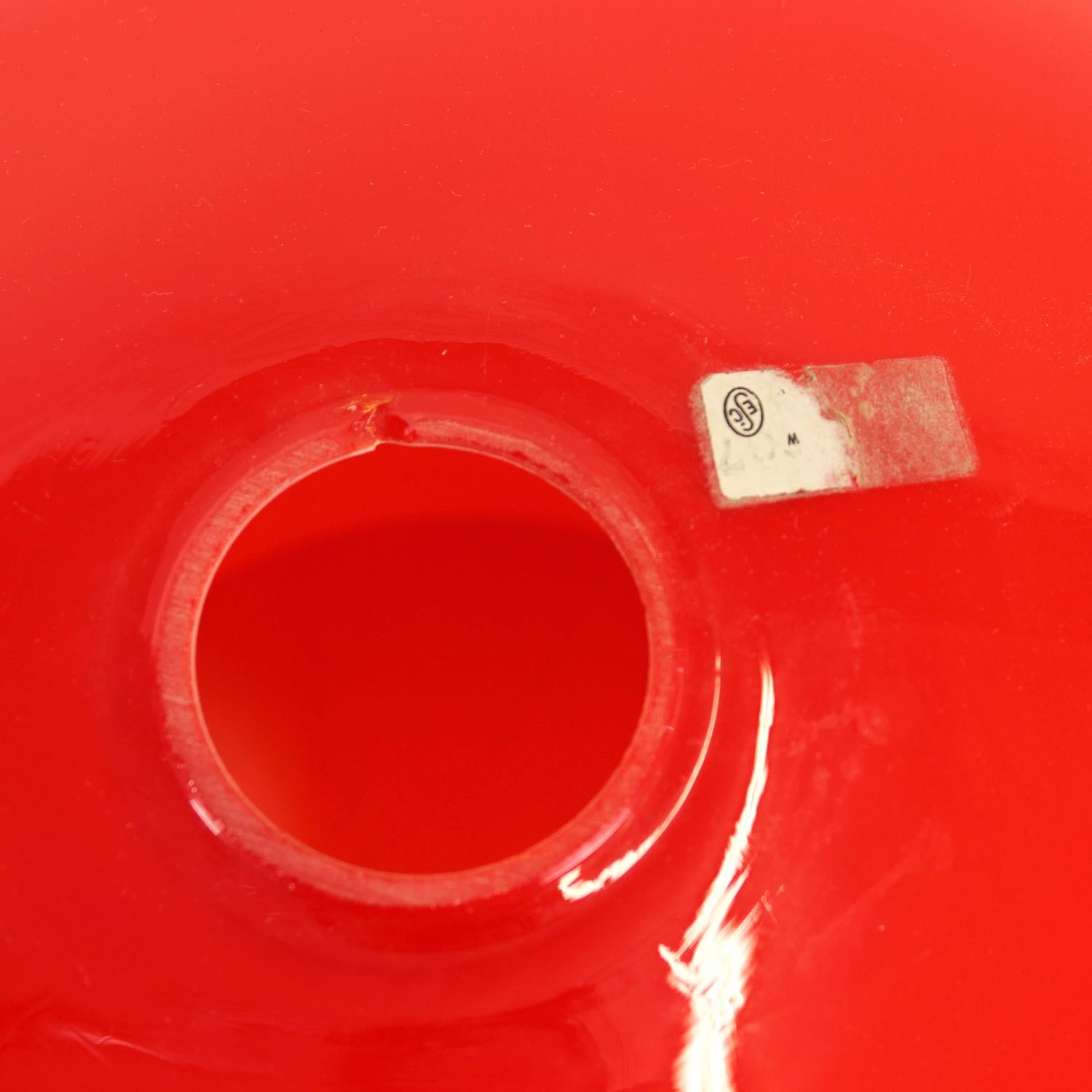 Mid Century Red Opaline Glass Ceiling Light Shade By Opp Jihlava, Tschechoslowakei (Tschechisch) im Angebot