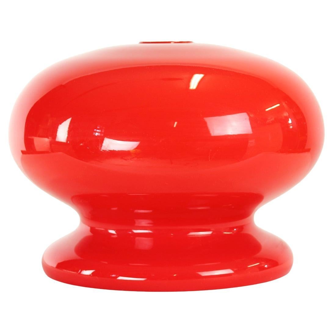 Mid Century Red Opaline Glass Ceiling Light Shade By Opp Jihlava, Tschechoslowakei im Angebot