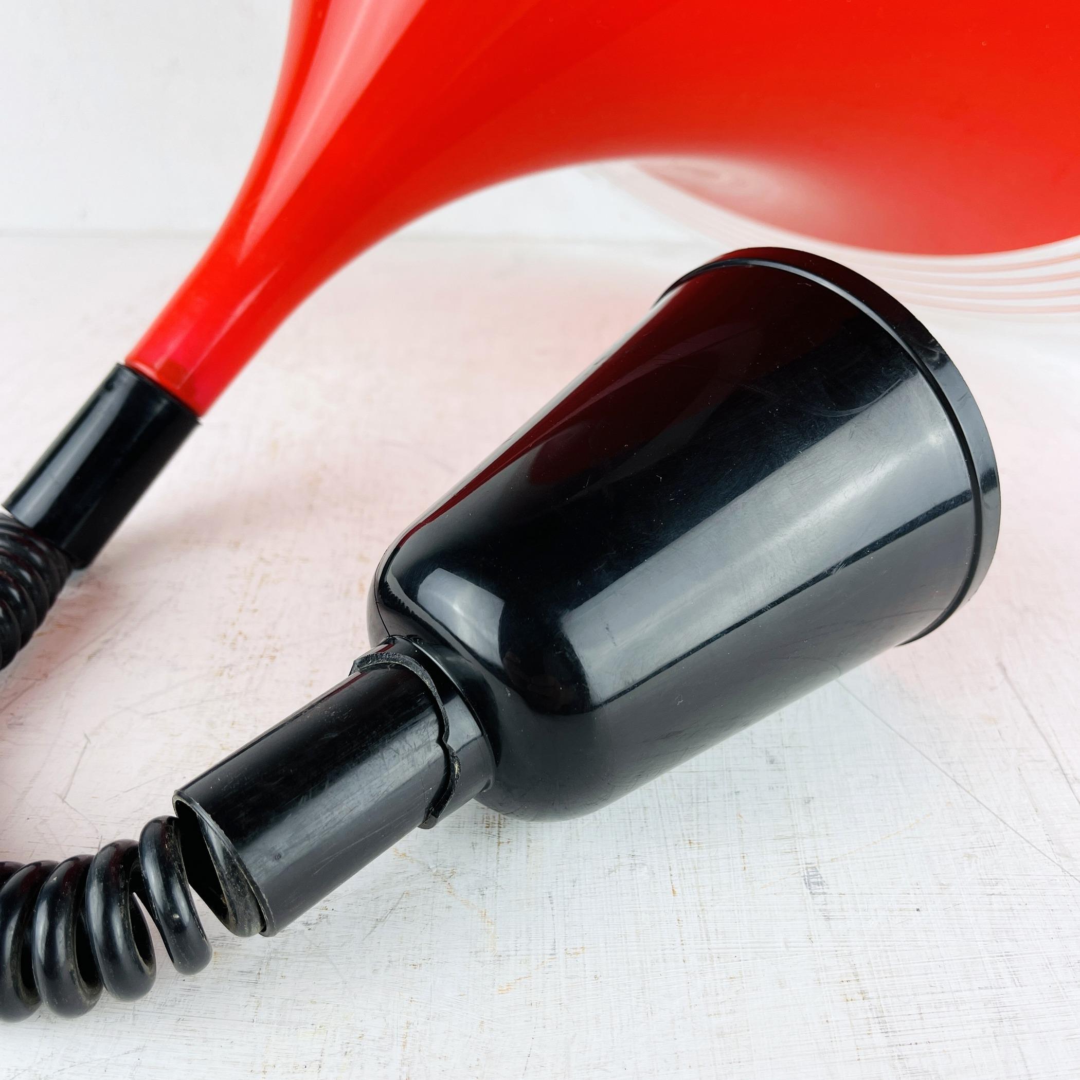 Lampada a sospensione in plastica rossa della metà del secolo scorso Albatros Meblo Yugoslavia anni '70 in vendita 3