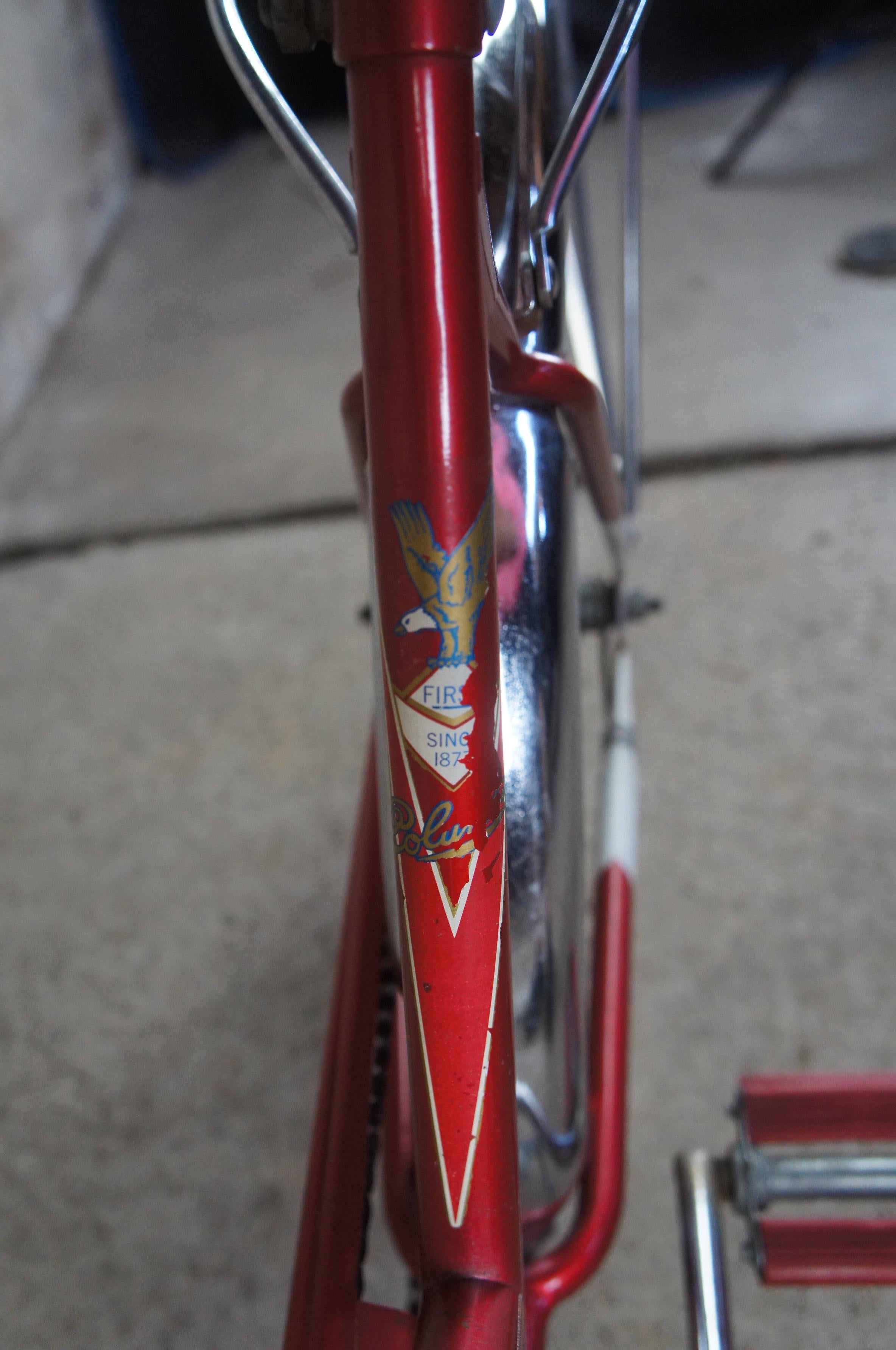 Mid Century Red Retro Westfield Mfg Columbia Fire Arrow Bicycle Bike MCM In Good Condition For Sale In Dayton, OH