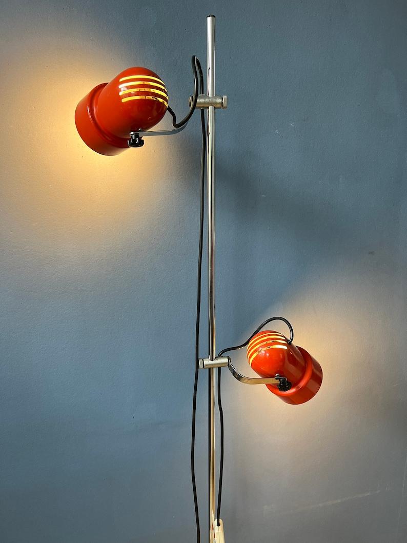 20th Century Mid Century Red Space Age Floor Lamp, 1970s For Sale