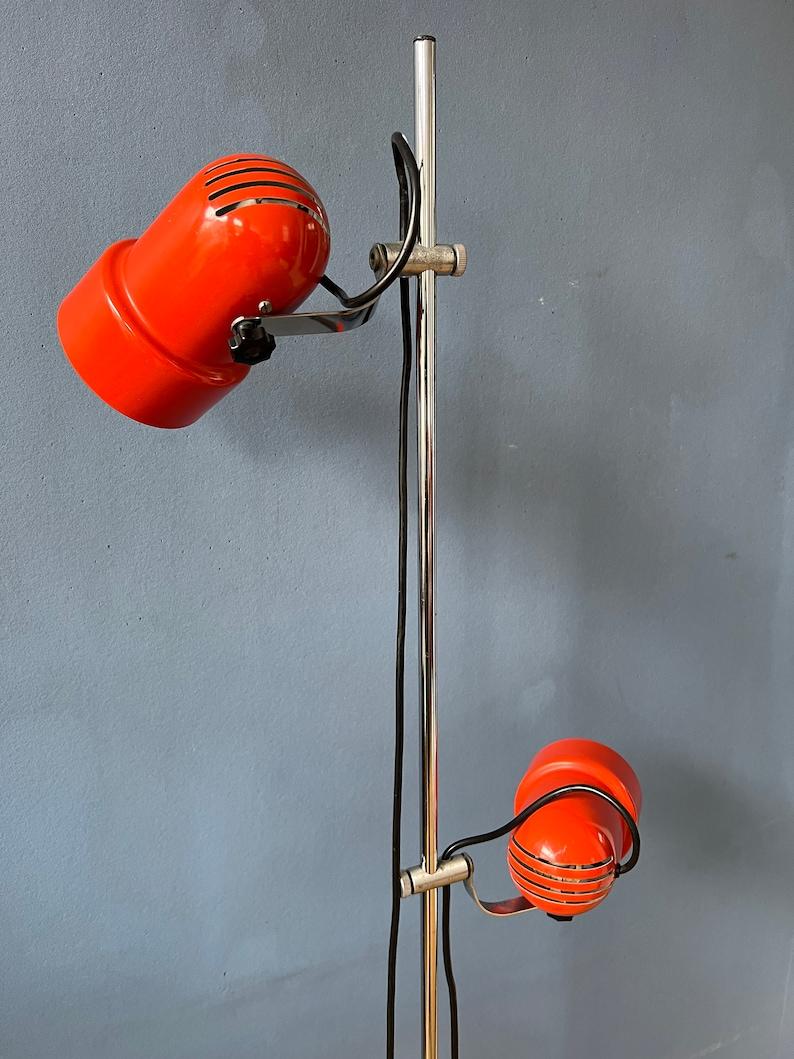 Mid Century Red Space Age Floor Lamp, 1970s For Sale 1