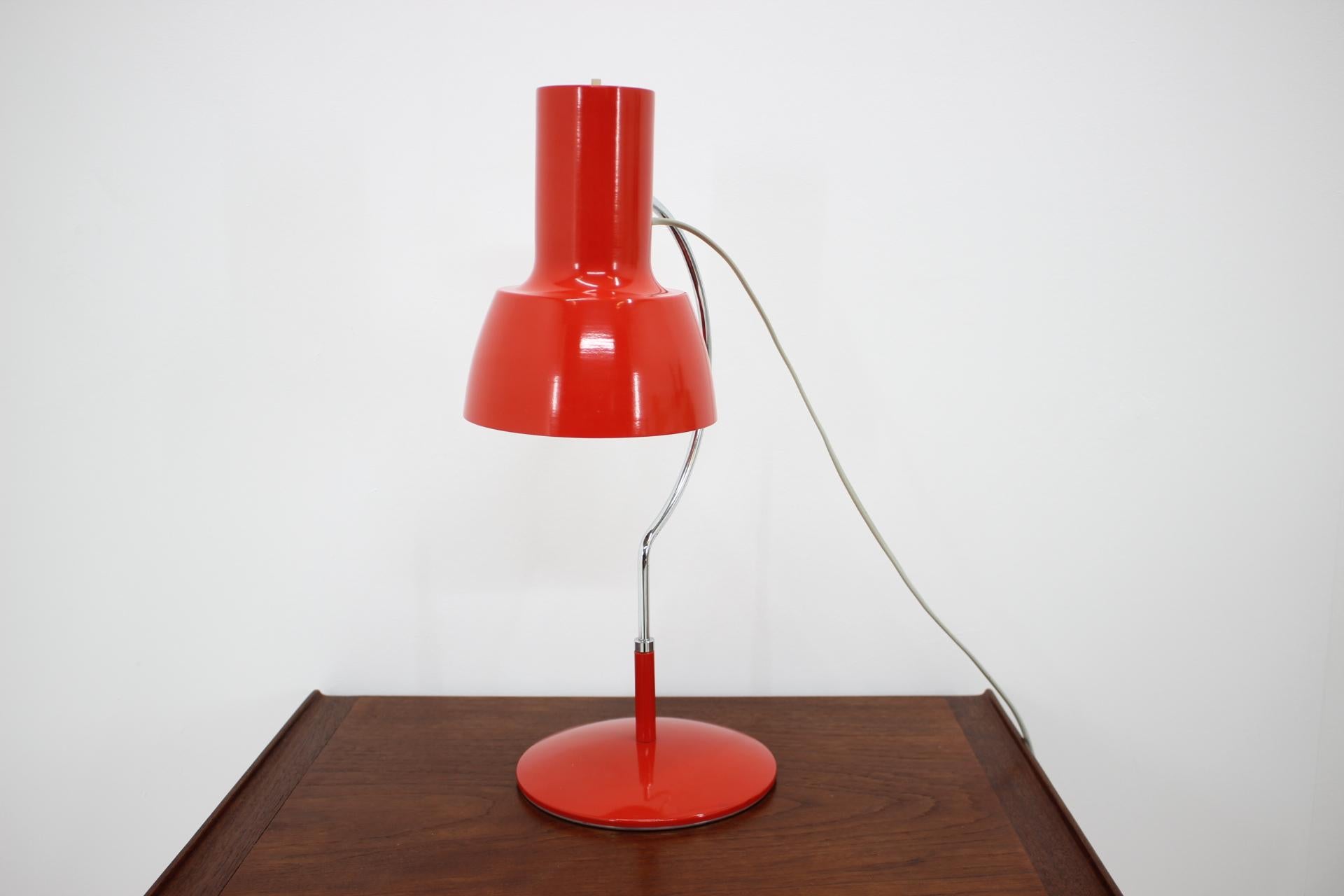 Mid-20th Century Midcentury Red Table Lamp/ Napako, 1960s For Sale